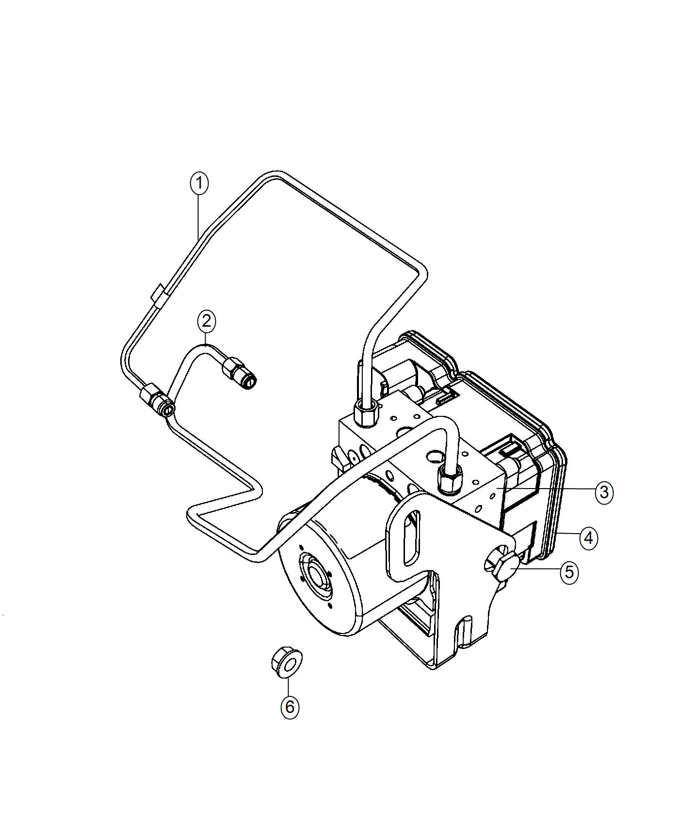 Diagram HCU and Tubes to Master Cylinder. for your 2000 Chrysler 300  M 