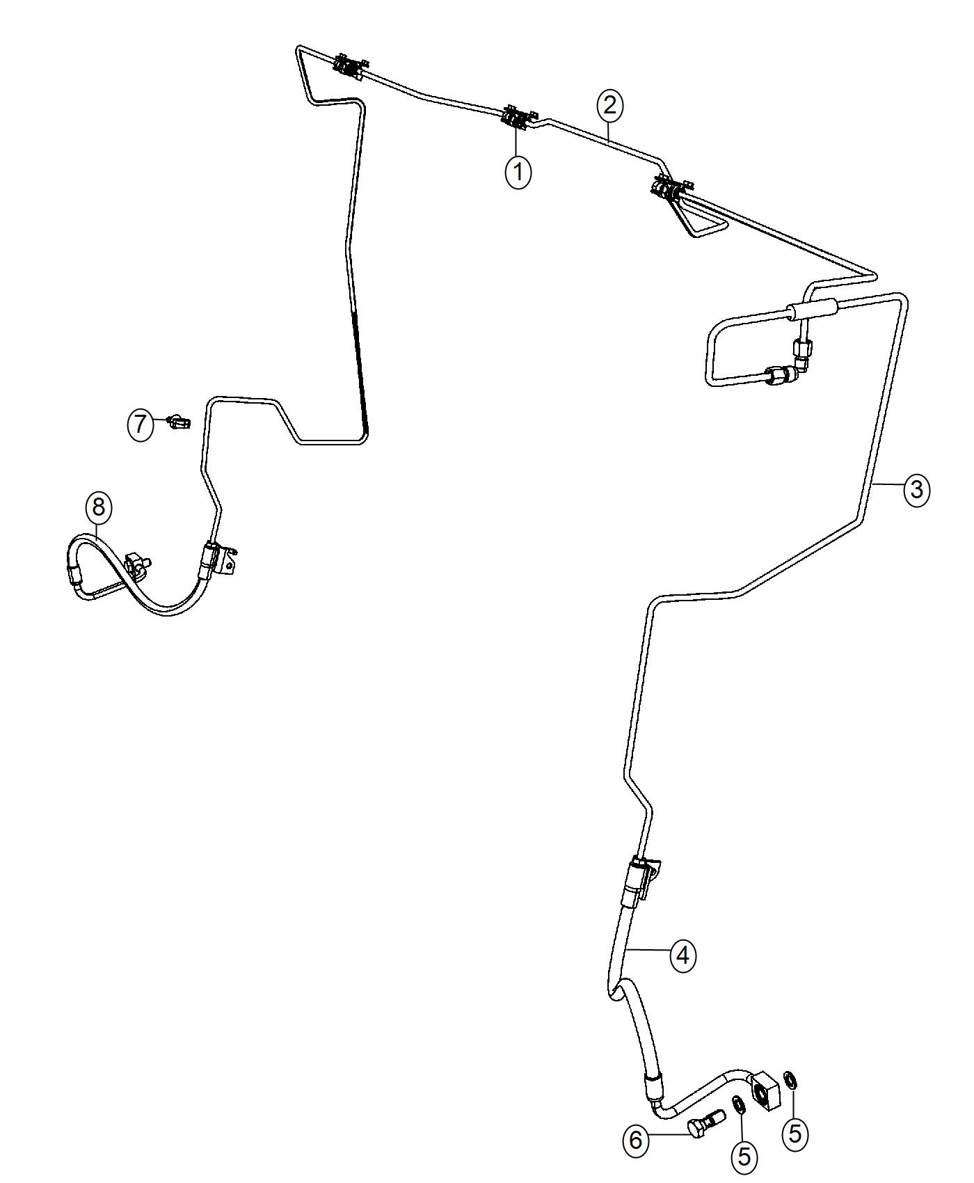 Diagram Brake Tubes and Hoses,Front. for your 2001 Chrysler 300  M 