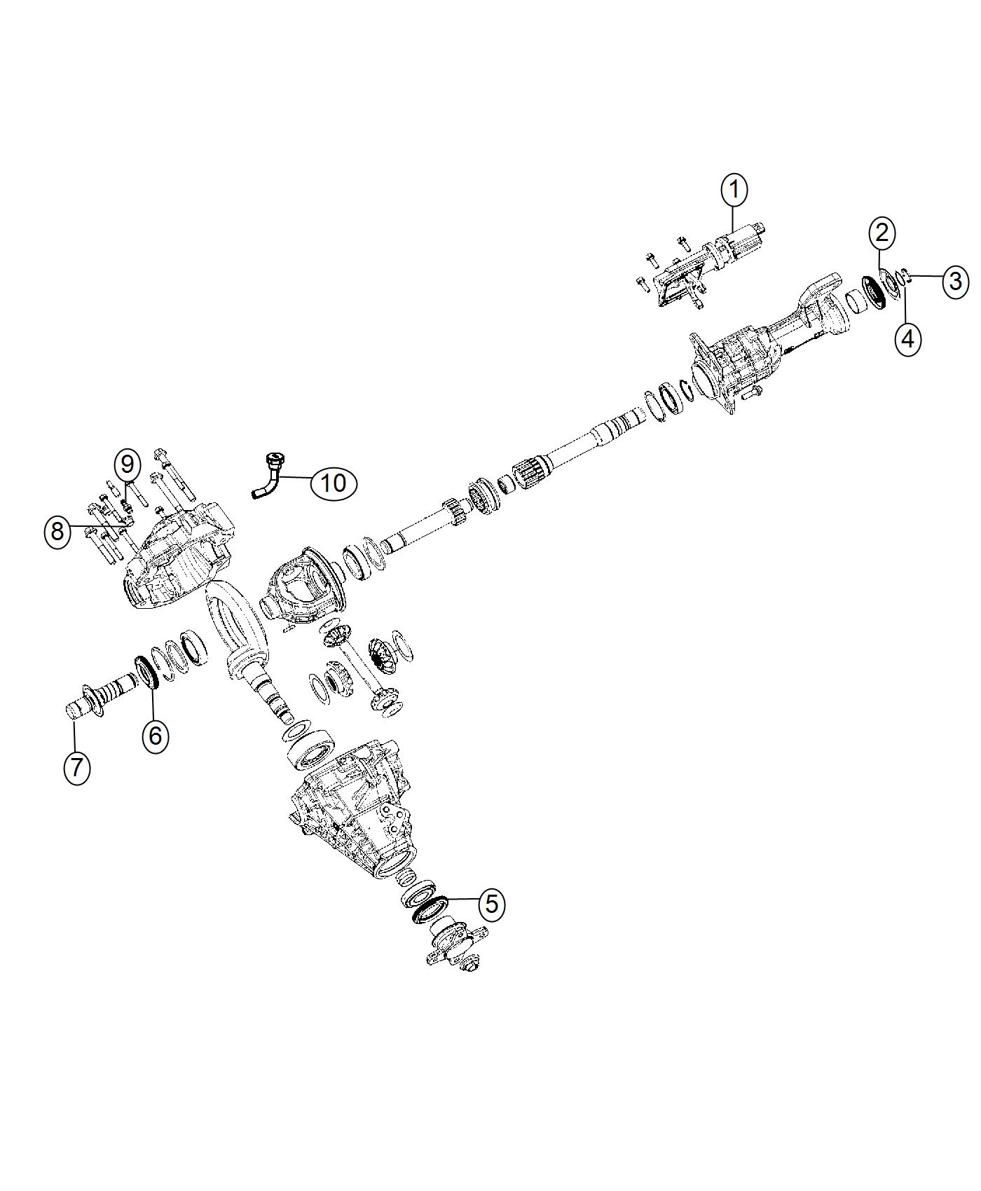 Axle Assembly and Components. Diagram