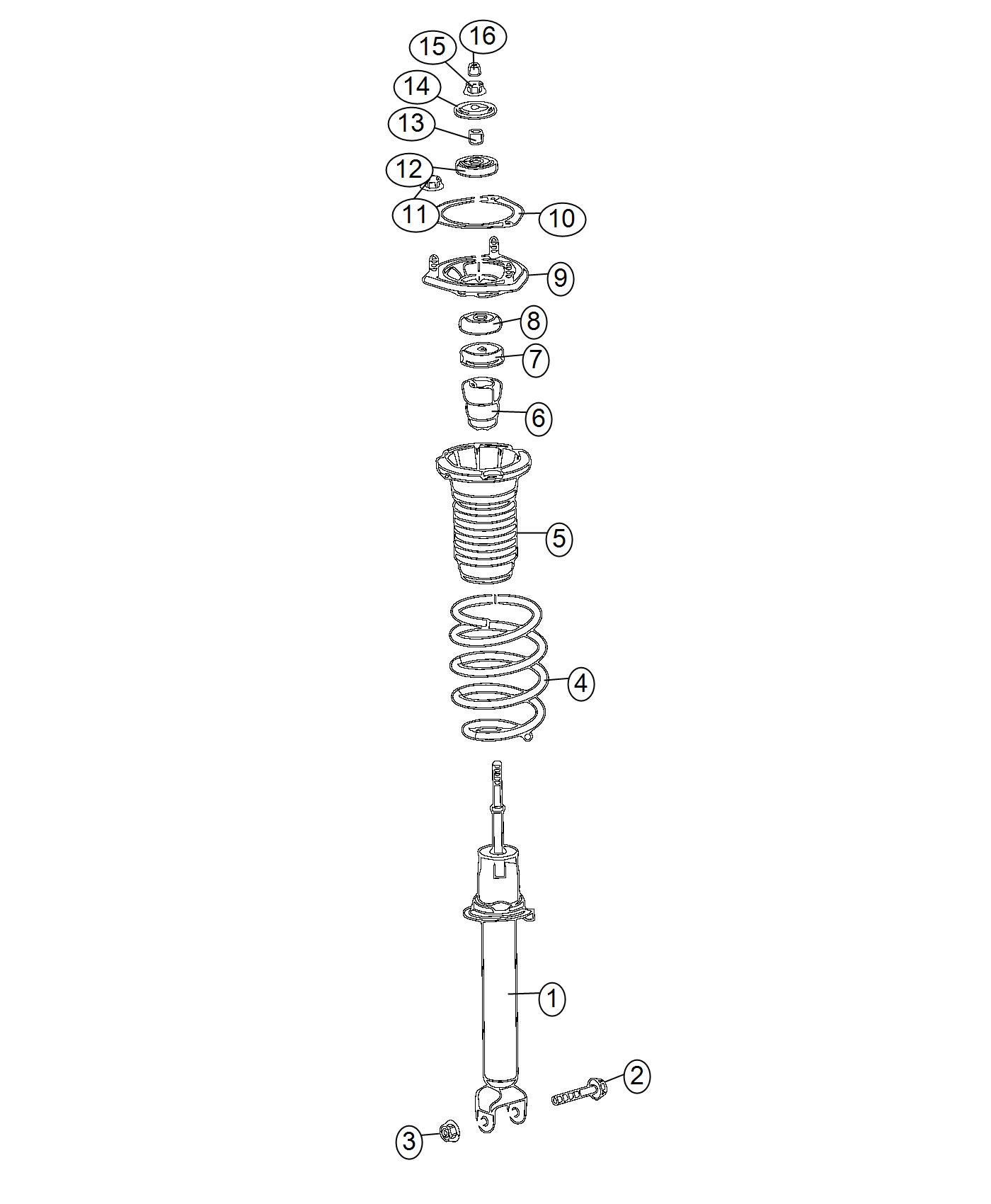 Front Suspension, Springs, Shocks. Diagram