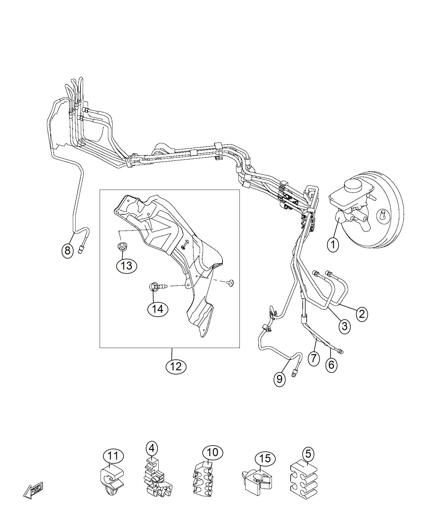 Diagram Master Cylinder, Tubes And Lines. for your Fiat SPIDER  