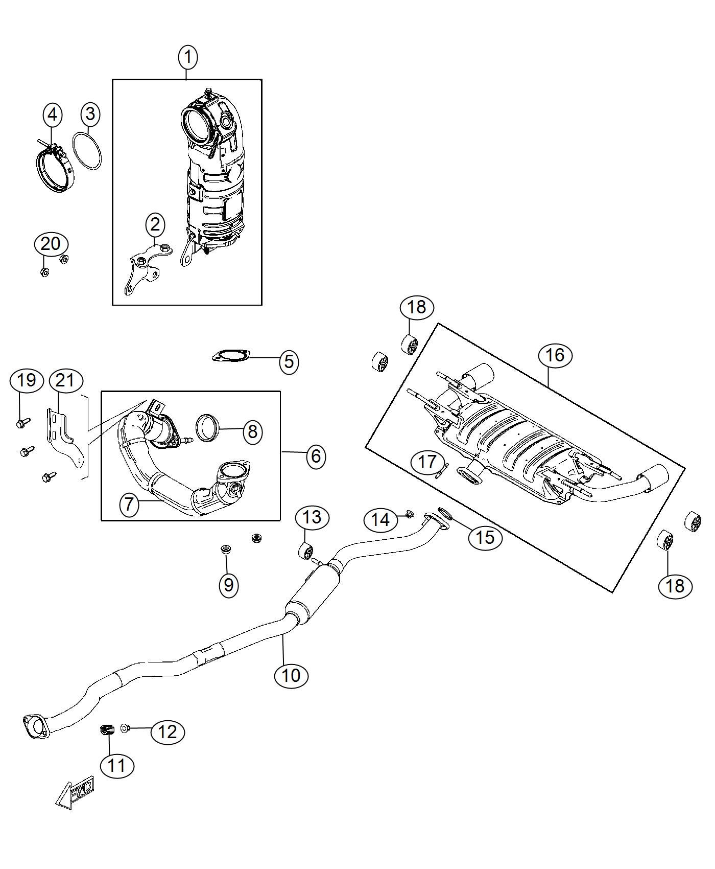 Diagram Exhaust System. for your Fiat SPIDER  