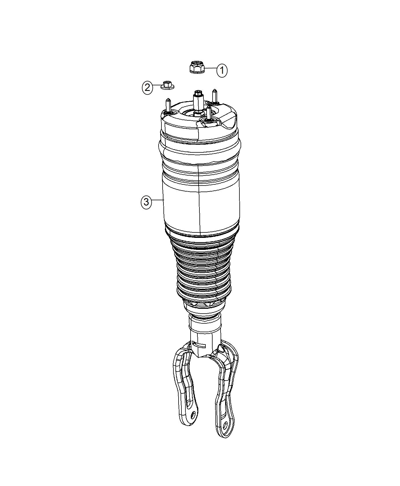 Diagram Shock Assembly Air Suspension. for your 2003 Chrysler 300  M 