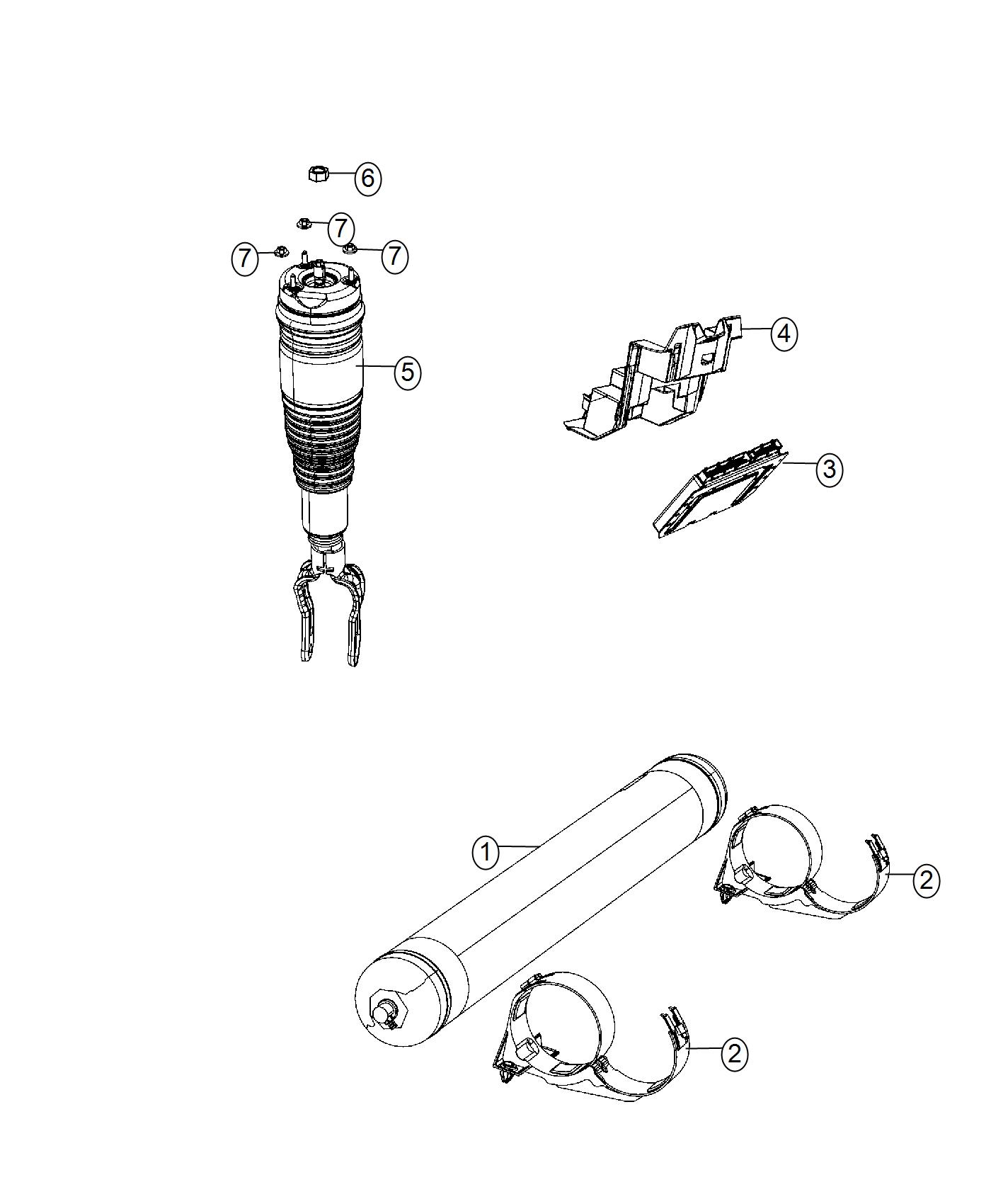 Diagram Quadra-Lift (TM) Air Suspension. for your 2003 Chrysler 300  M 