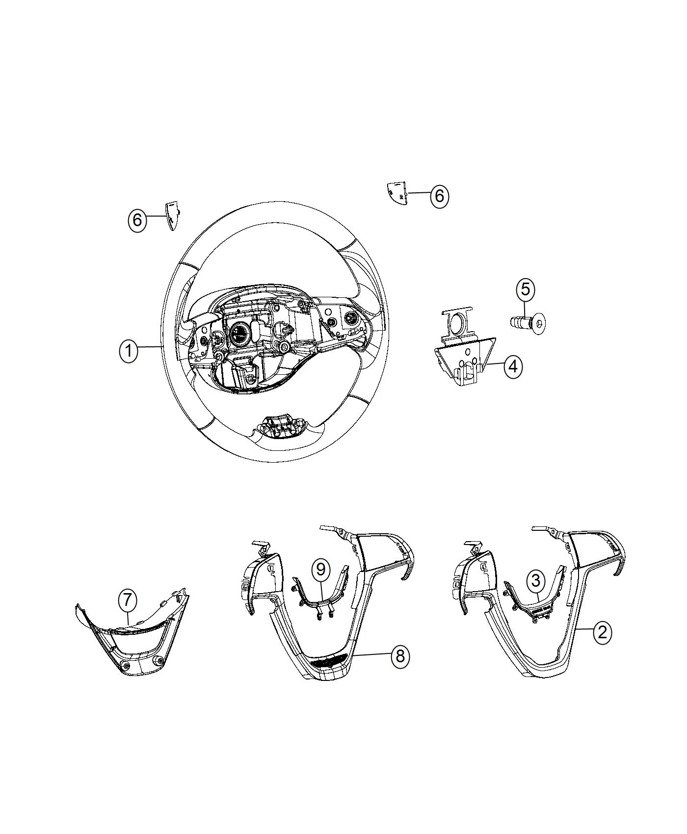 Steering Wheel Assembly. Diagram