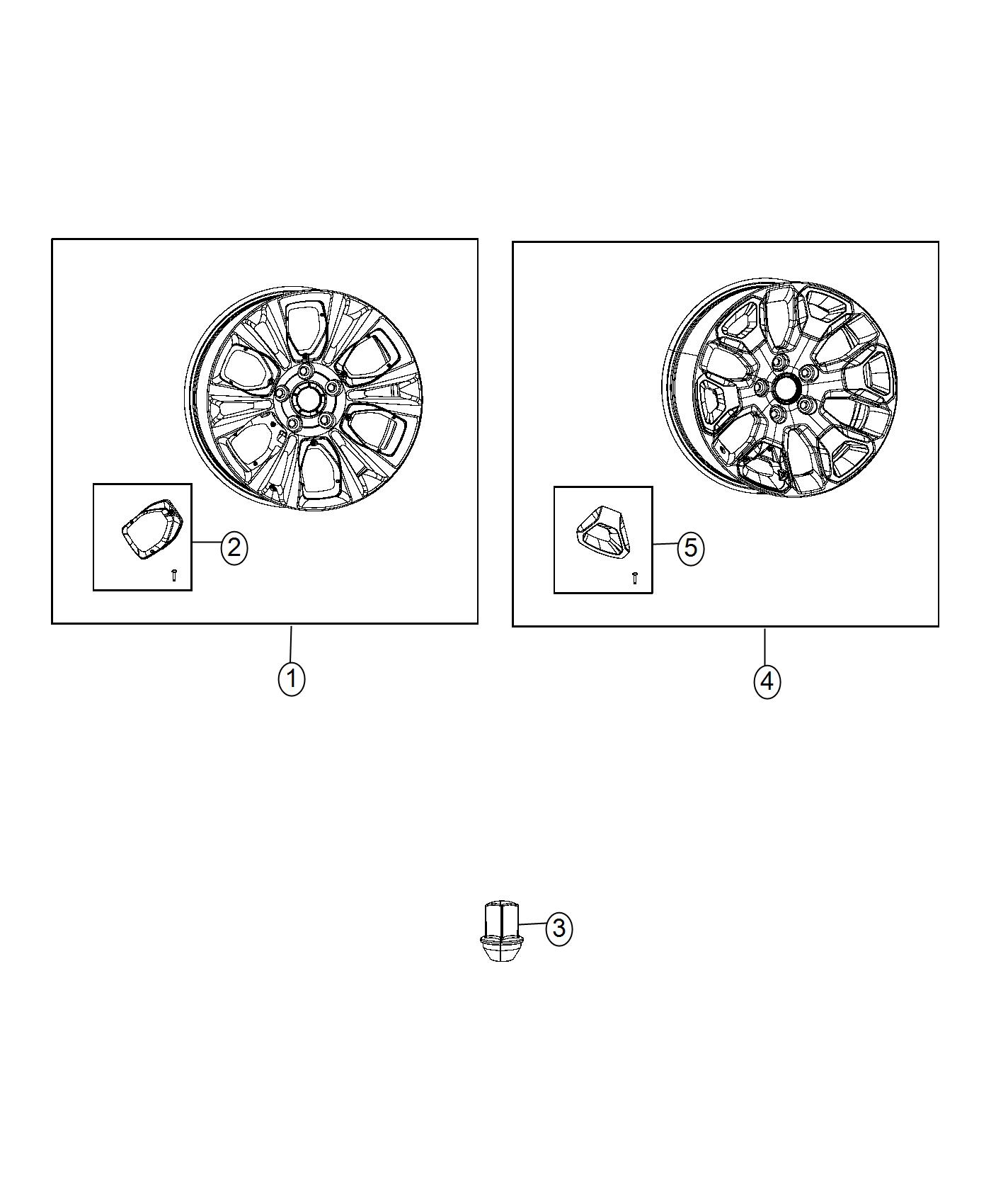 Diagram Wheels, Hardware and Inserts. for your 2023 Dodge Charger   