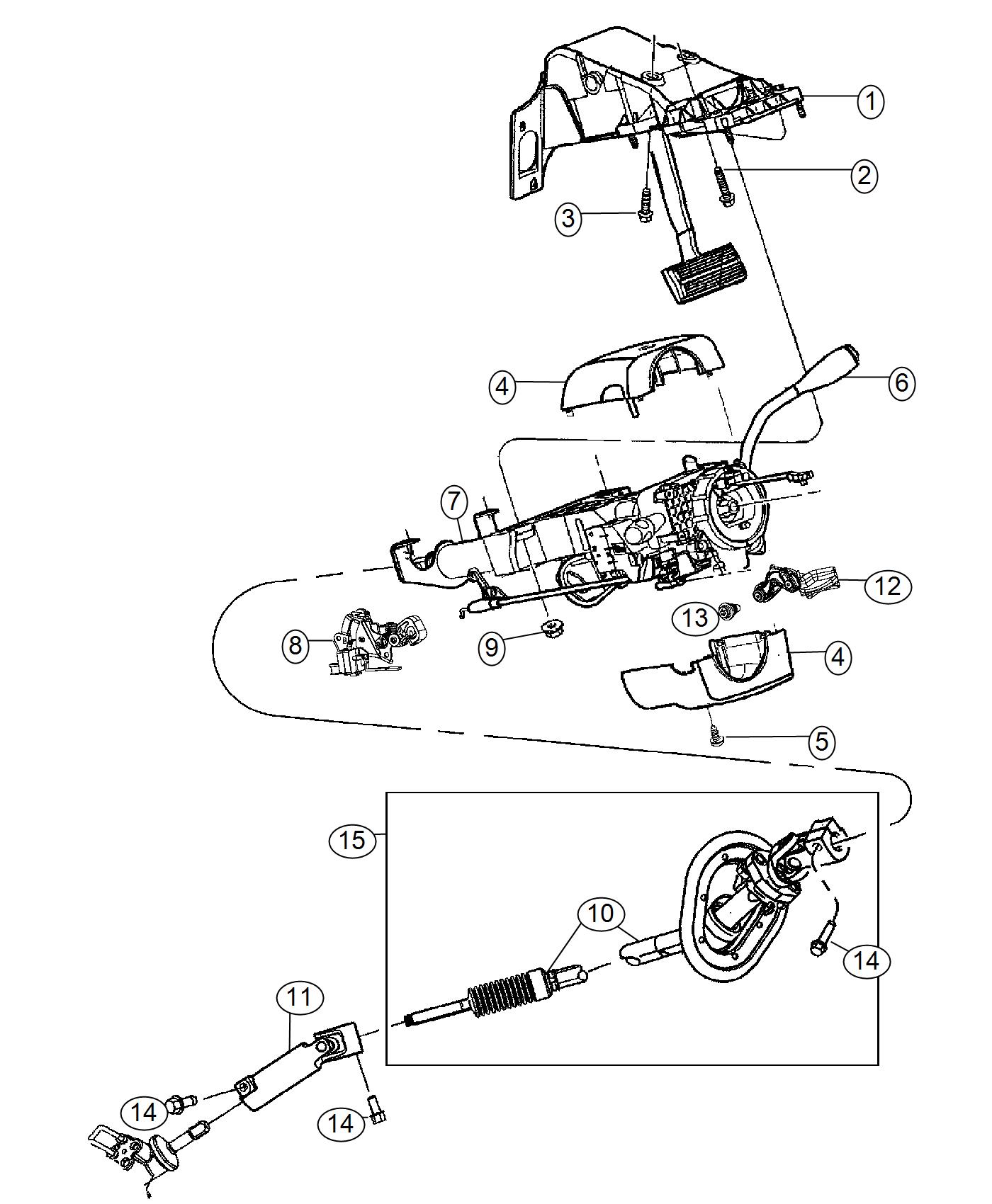 Steering Column. Diagram