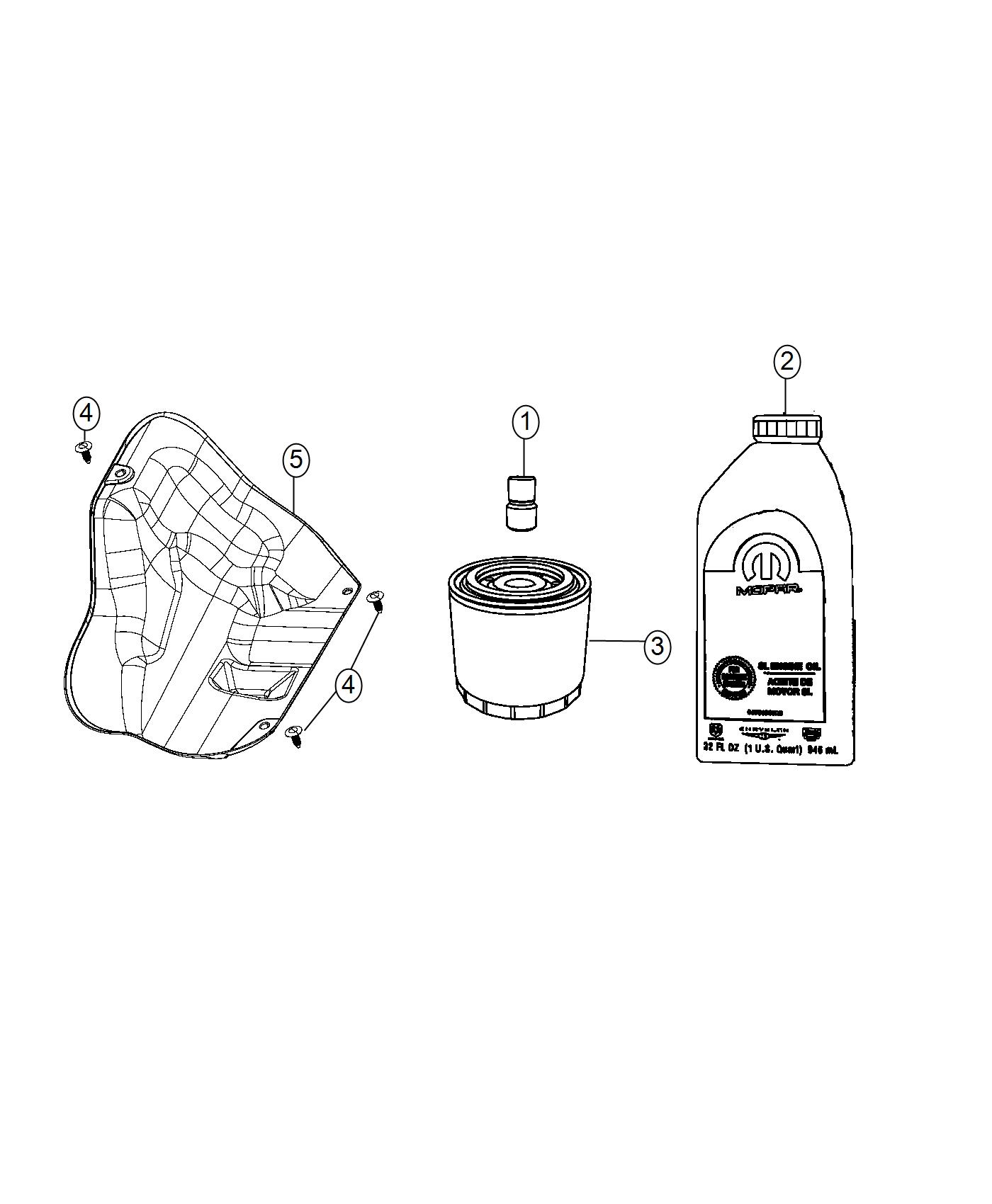 Engine Oil, Engine Oil Filter And Adapter 6.7L Diesel. Diagram