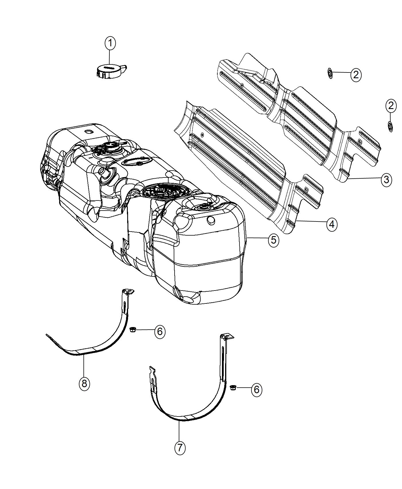 Diagram Fuel Tank. for your 2002 Chrysler 300  M 