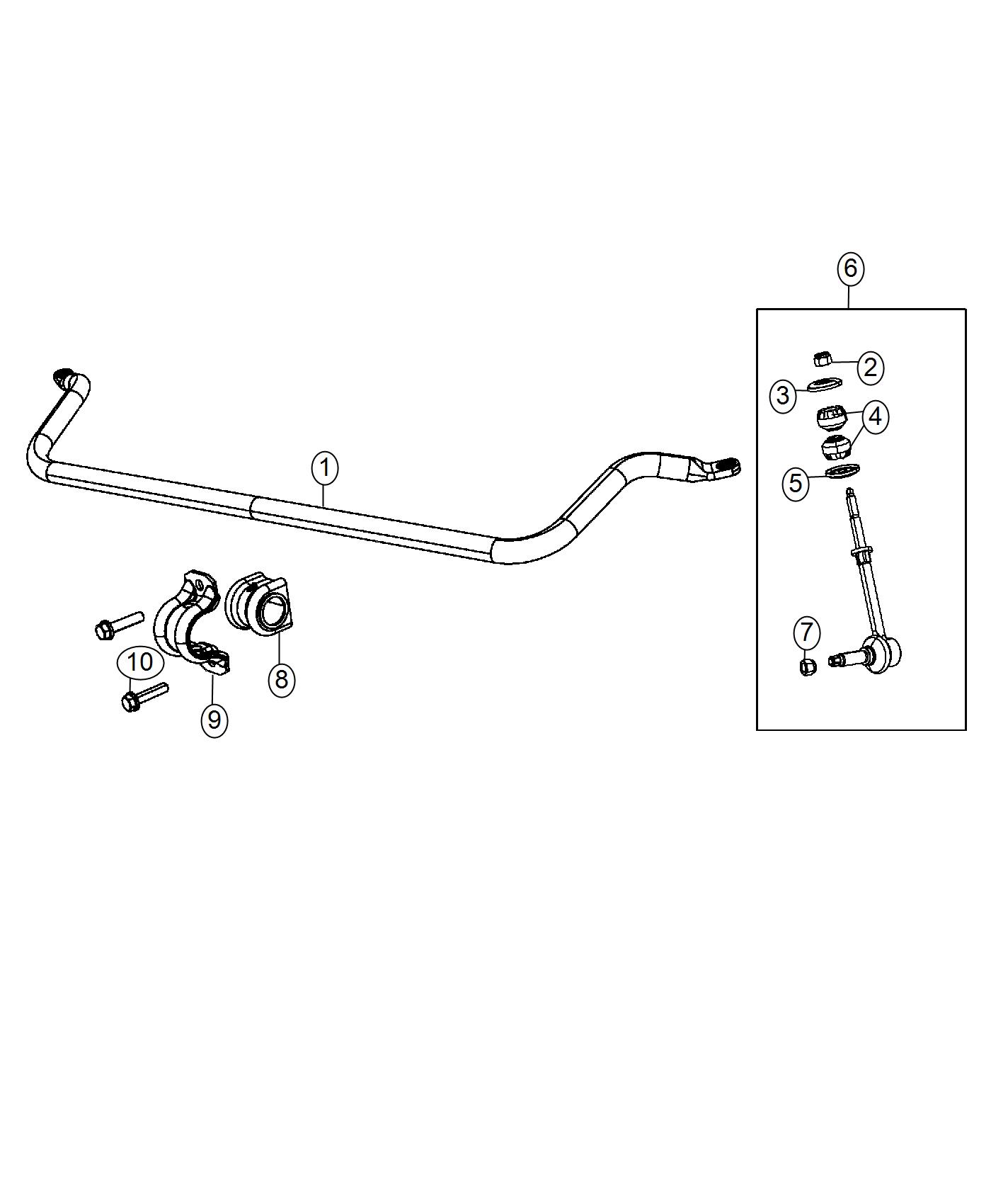 Diagram Stabilizer Bar, Front, DJ 7, [Front Stabilizer Bar]. for your 2004 Chrysler 300  M 