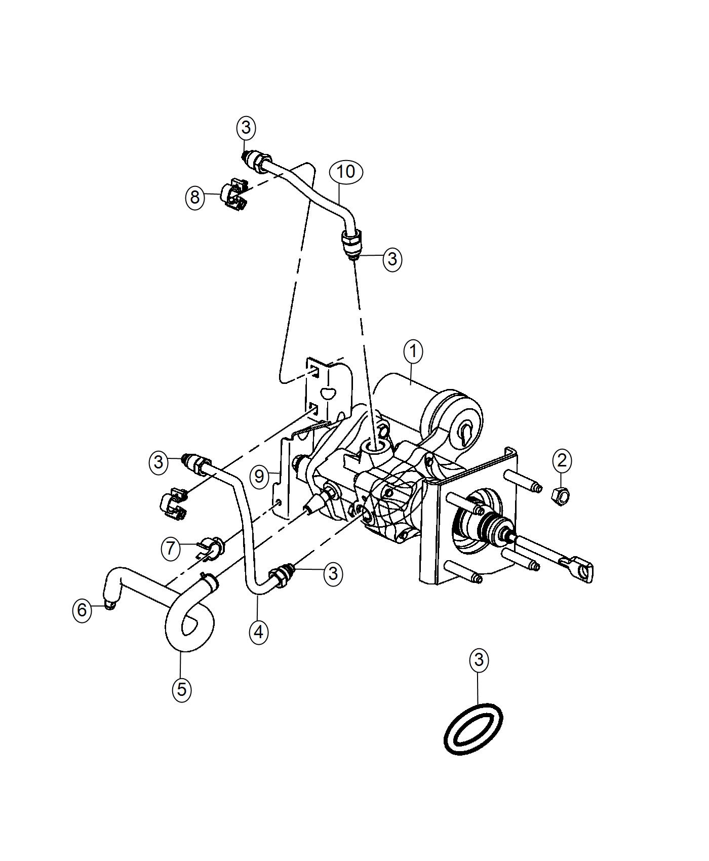 Diagram Hydro-Booster, Power Brake. for your Ram 2500 6.7L Turbo I6 Diesel M/T ST REG CAB 8 FT BOX