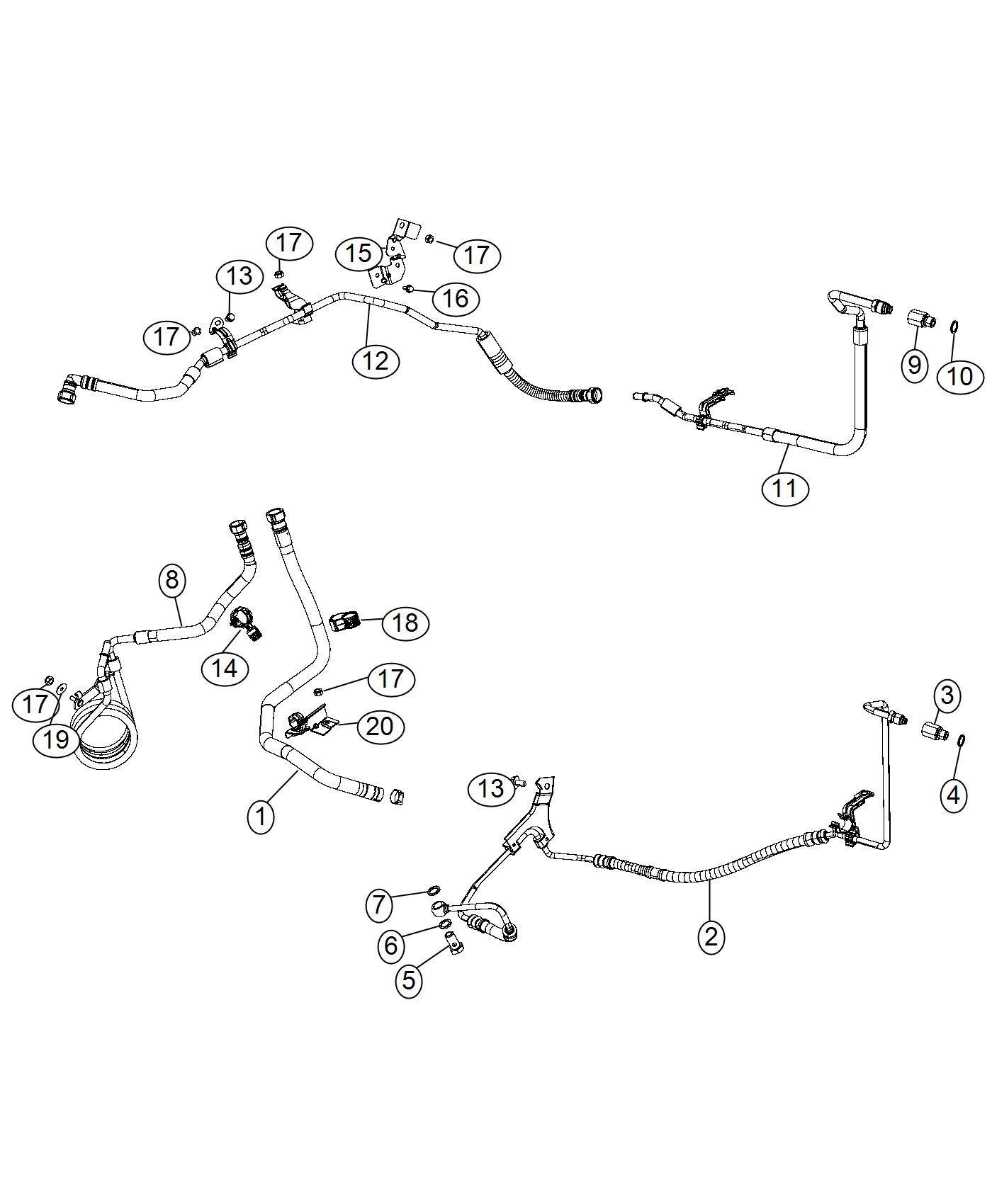 Power Steering Hoses 3.0L Turbo Diesel [3.0L I4 ECO Diesel Engine]. Diagram