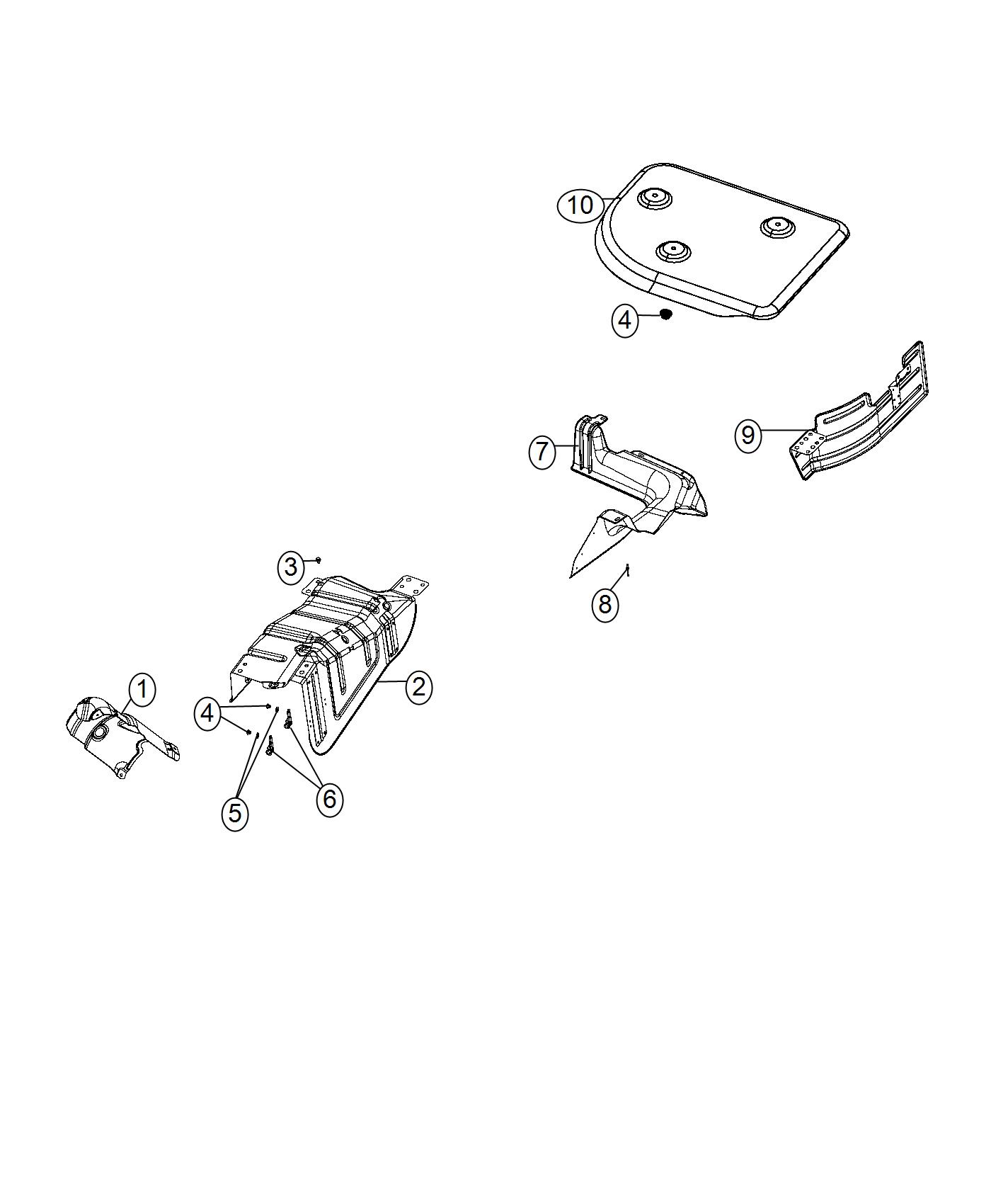 Diagram Exhaust System Heat Shields. for your Chrysler 300  M