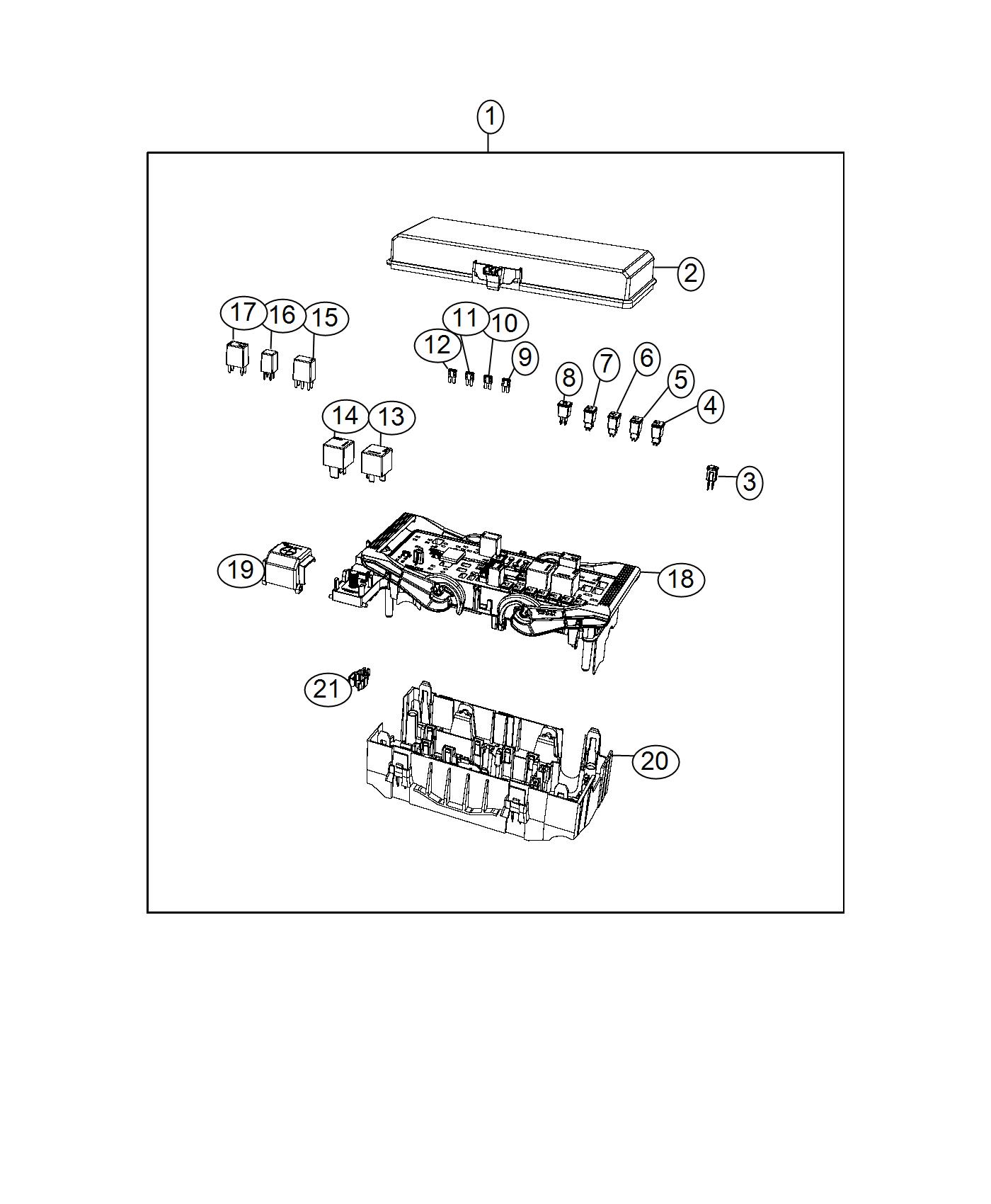 Diagram Power Distribution, Underhood. for your Dodge Journey  