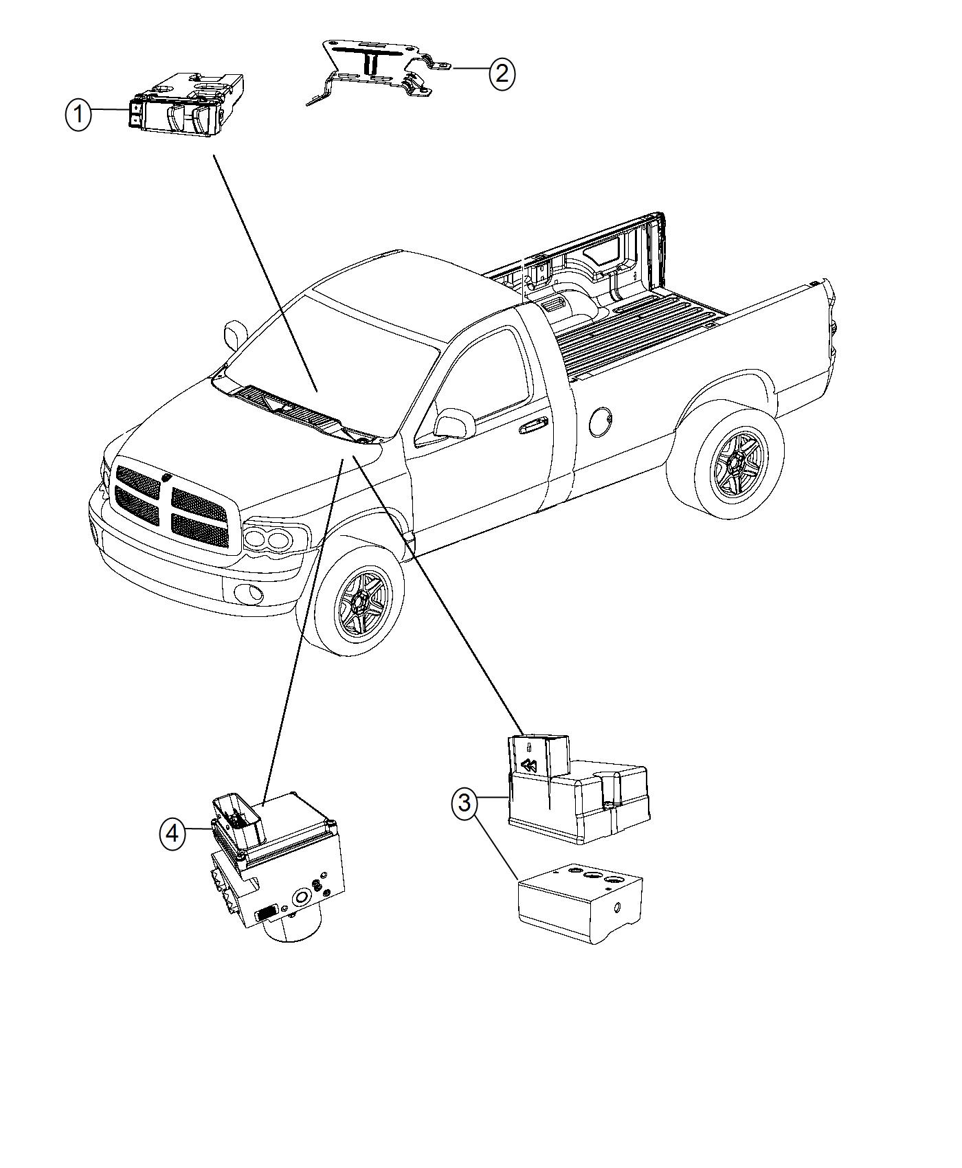 Modules, Brakes, Suspension and Steering. Diagram