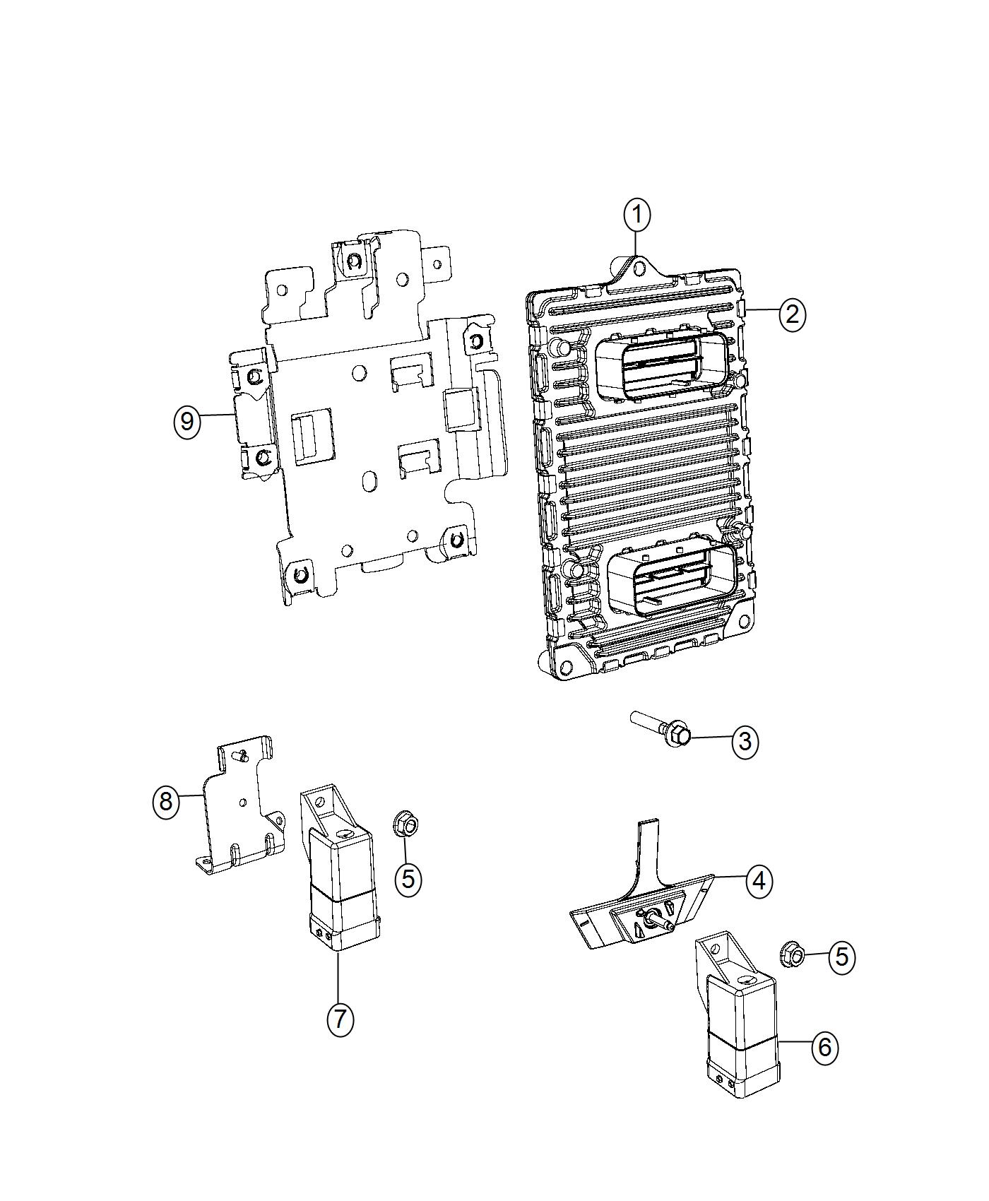 Modules, Engine Compartment. Diagram