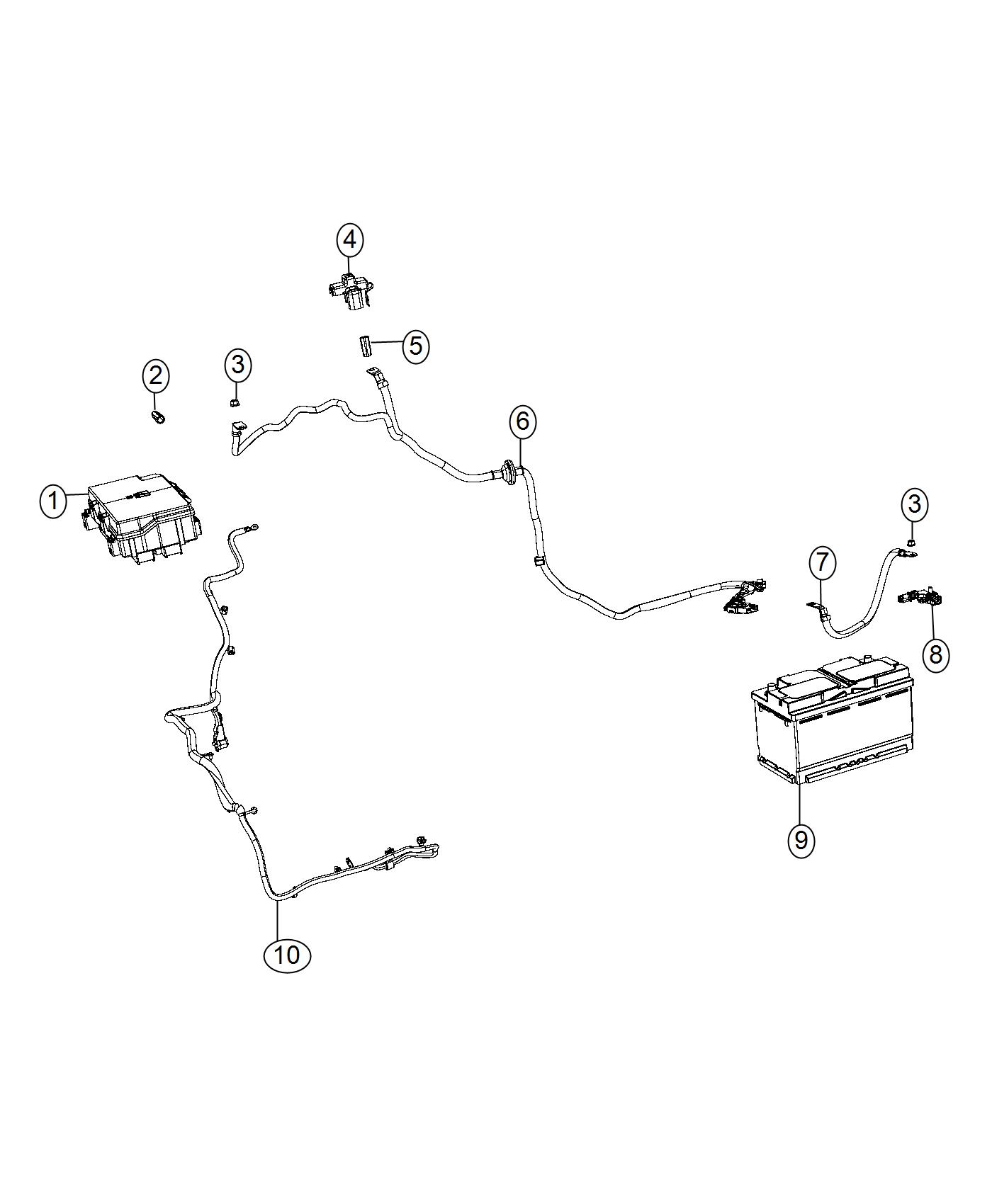 Diagram Wiring, Battery. for your 2024 Fiat 500E 400V GKN097 FR ELEC DRIVE MOTOR Red 