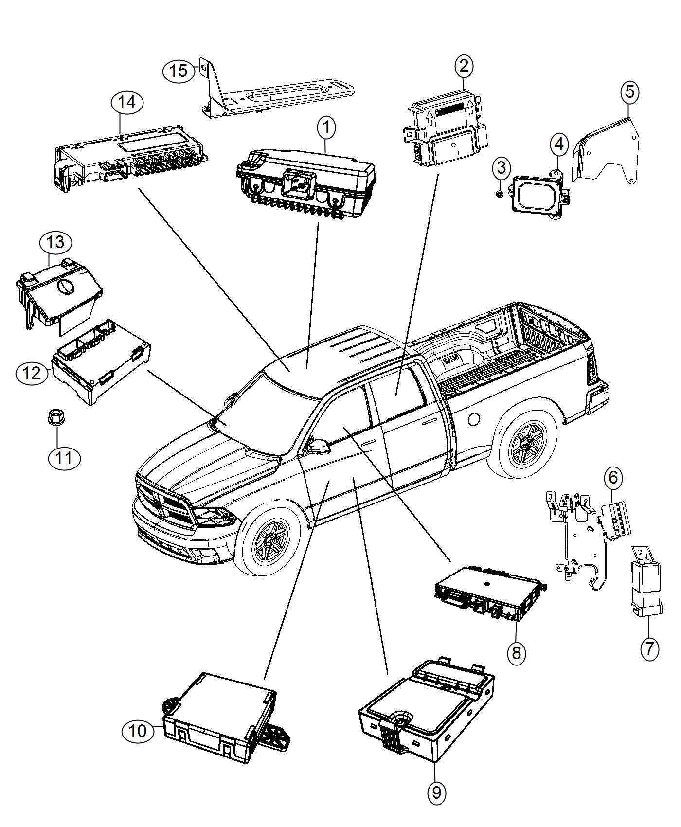 Diagram Modules, Body. for your 2017 Ram 1500   