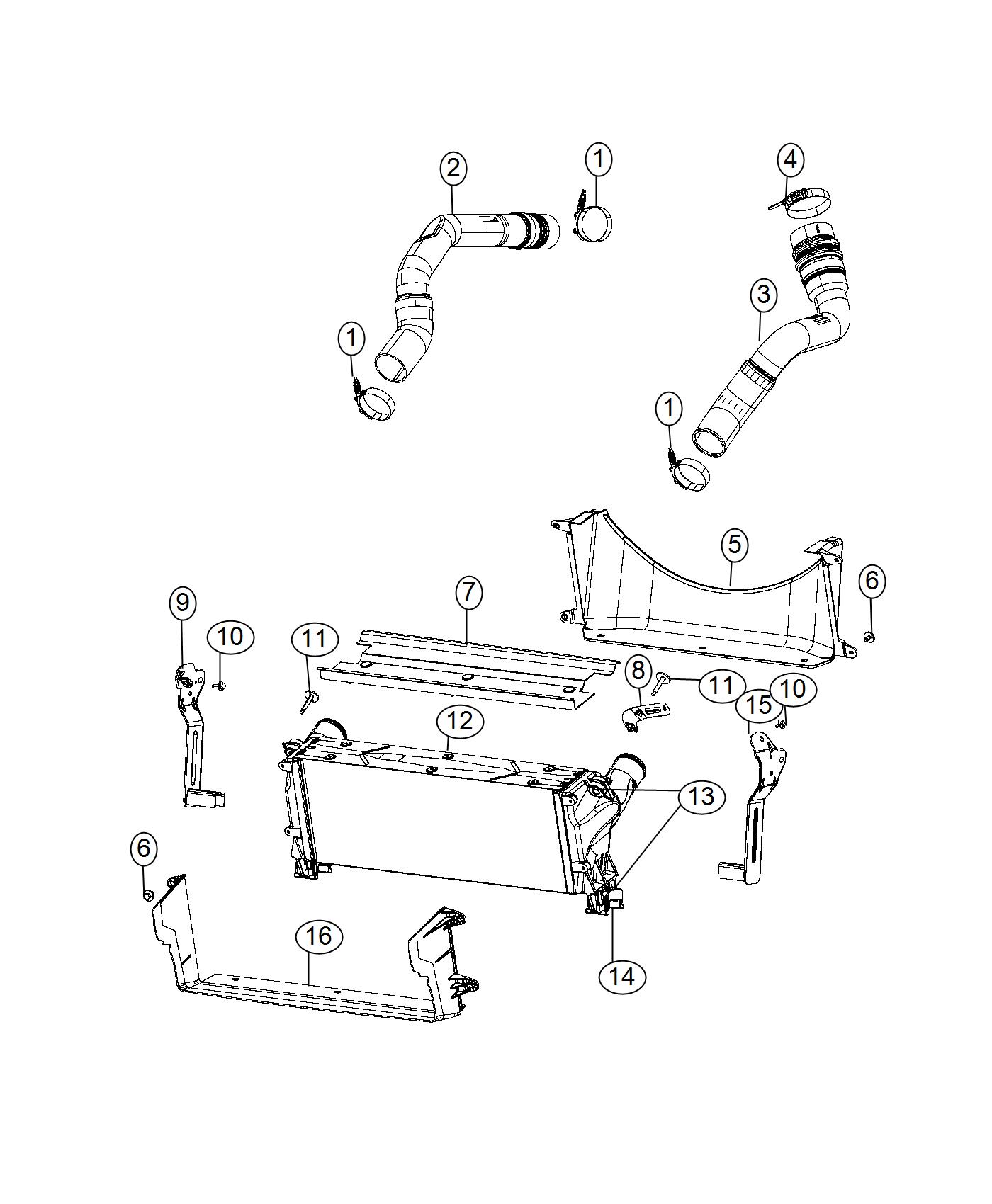 Diagram Charge Air Cooler. for your Ram 4500  