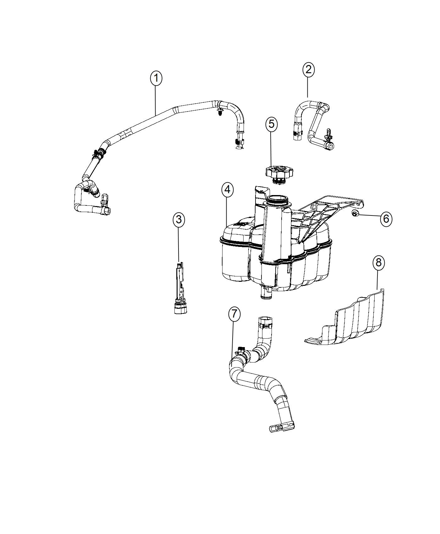 Diagram Coolant Recovery Bottle. for your 2017 Ram 5500   