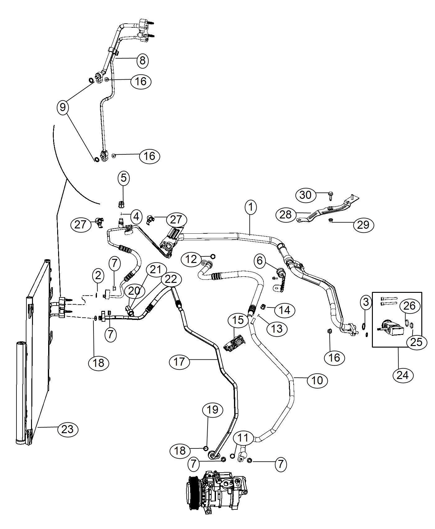 Diagram A/C Plumbing. for your Chrysler 300  M