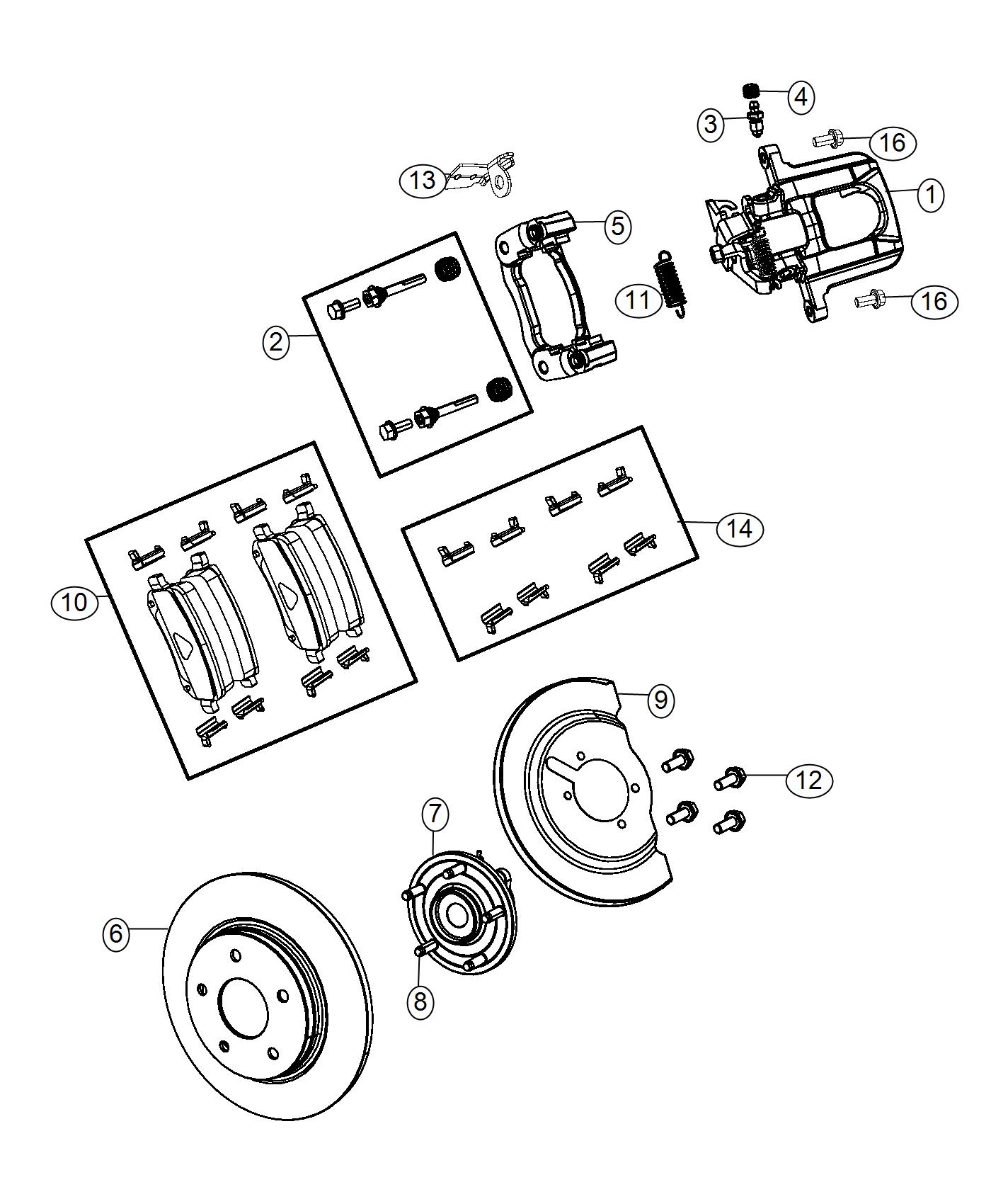 Brakes, Rear, Disc. Diagram