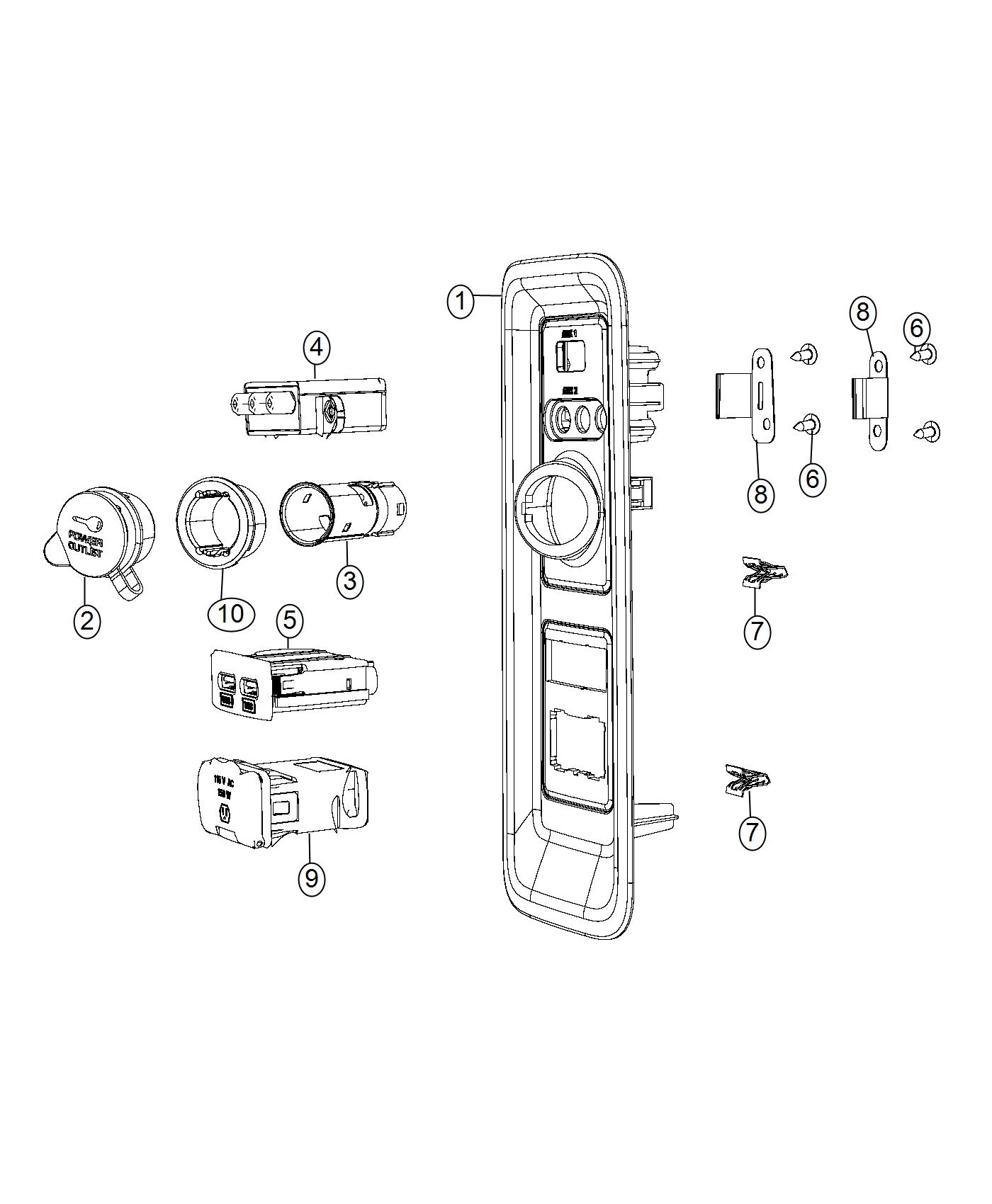 Power Inverter Outlet [115V Auxiliary Power Outlet]. Diagram