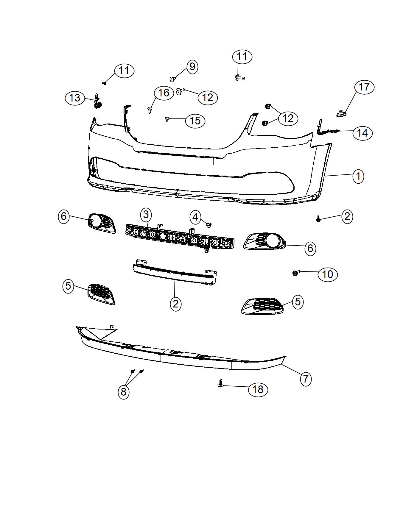 Diagram Fascia, Front. for your Dodge Grand Caravan  