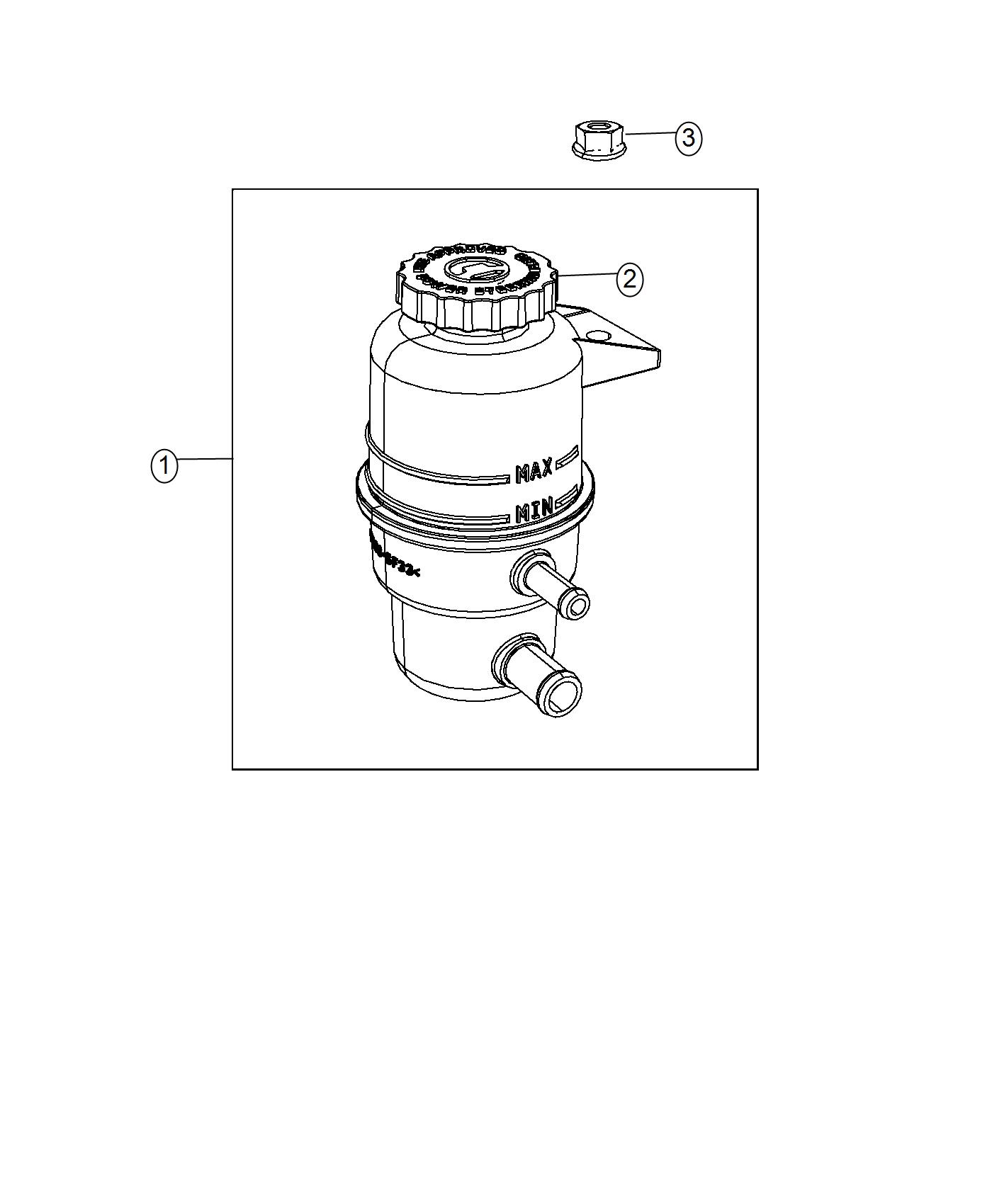 Diagram Power Steering Reservoir. for your Dodge Grand Caravan  