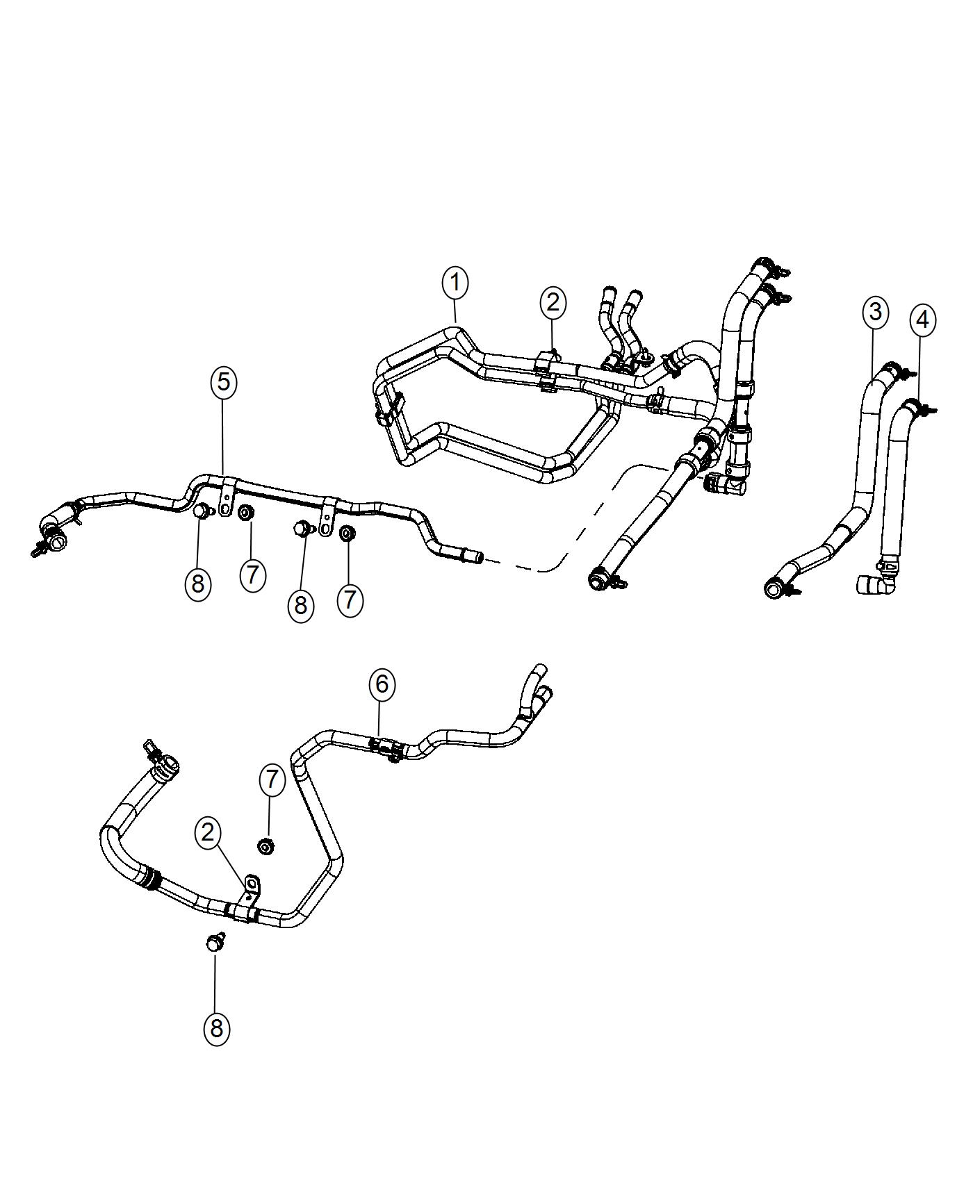 Diagram Heater Plumbing. for your Chrysler Sebring  