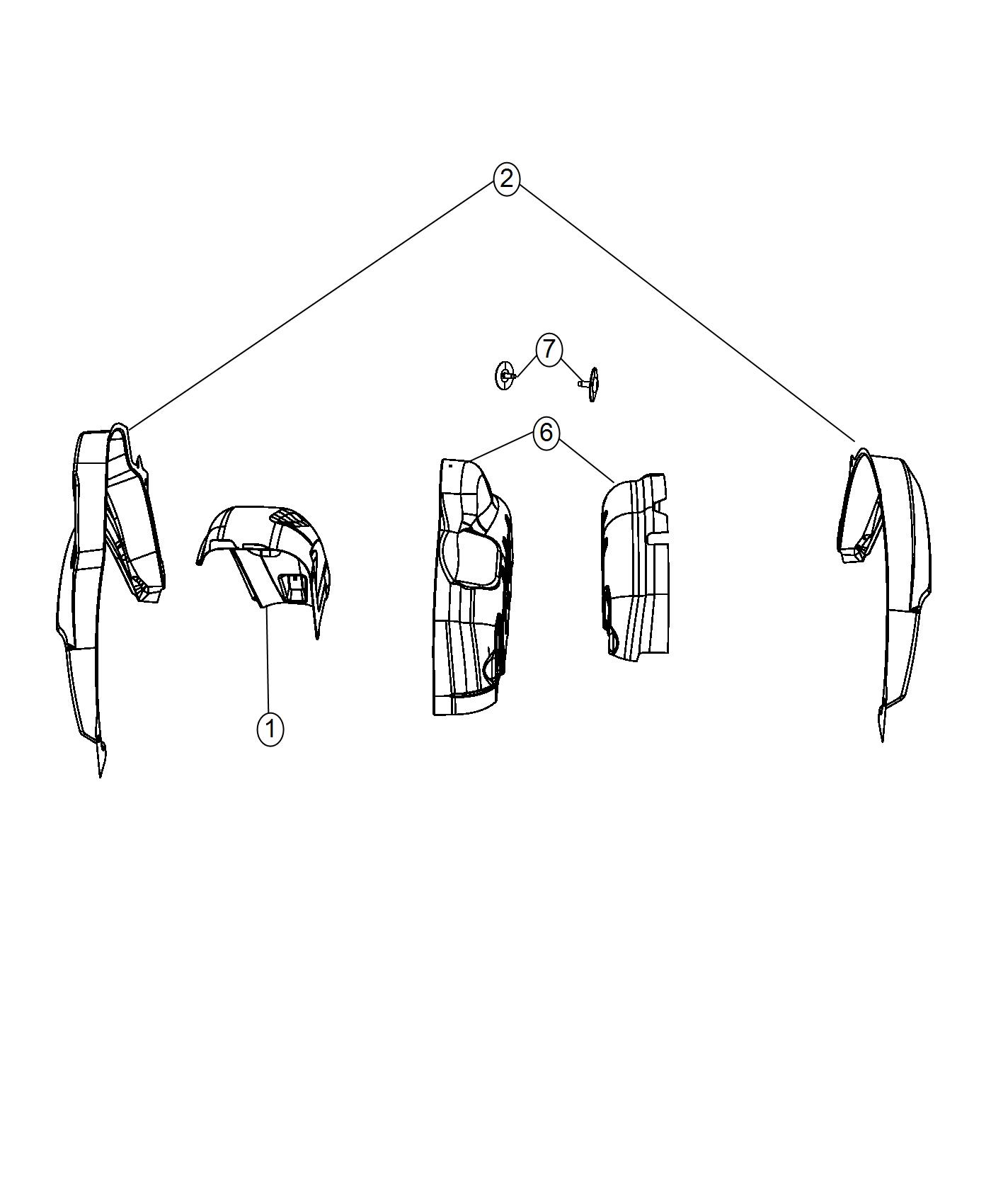 Rear Wheelhouse Shields. Diagram