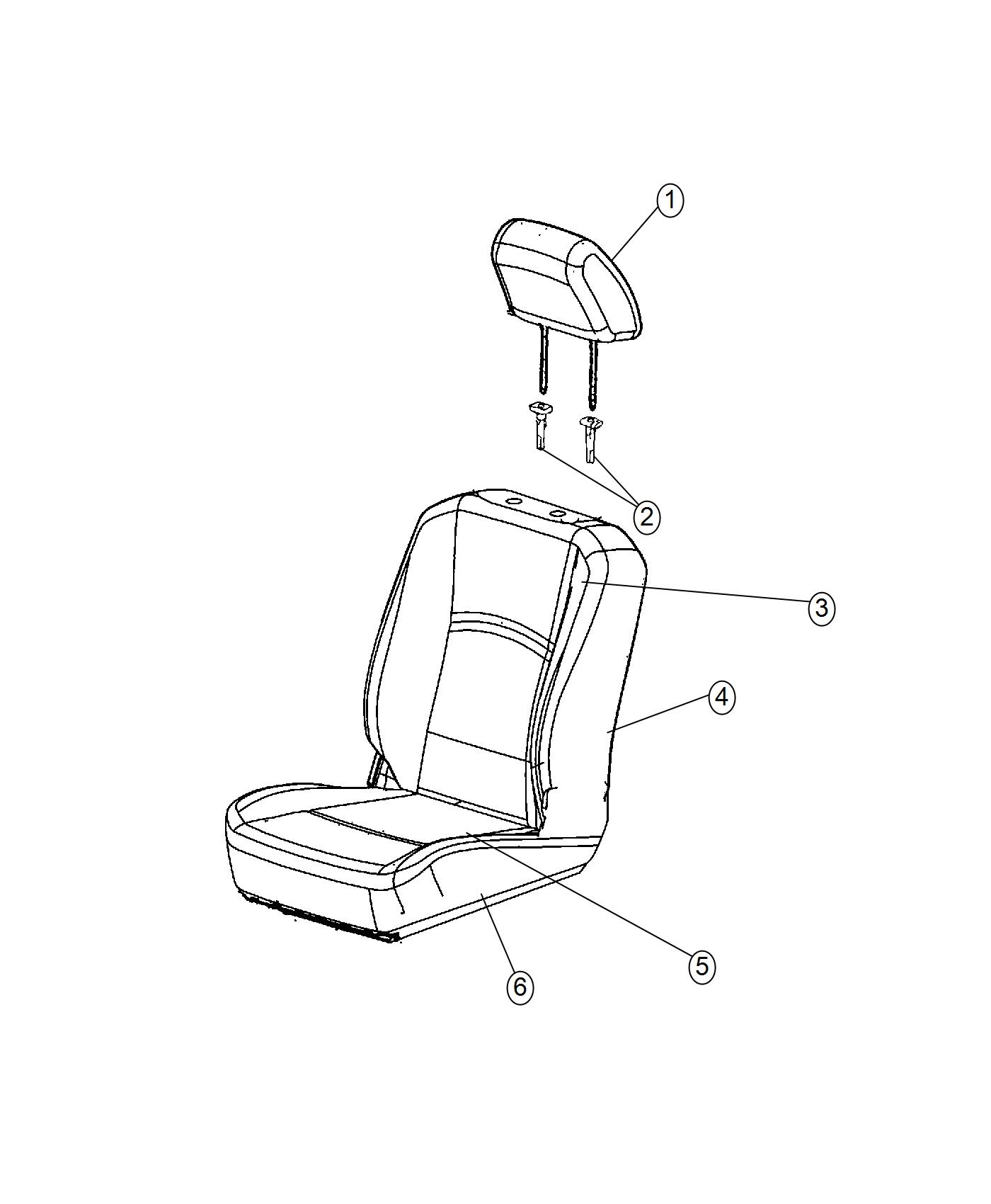 Diagram Front Seat. for your 2003 Chrysler 300  M 