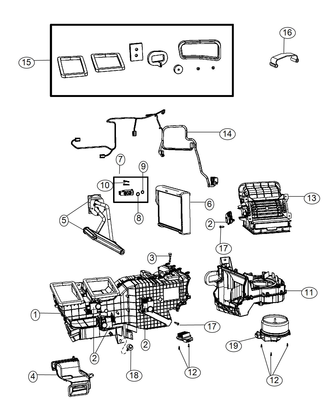 Diagram A/C and Heater Unit. for your 2002 Chrysler 300  M 