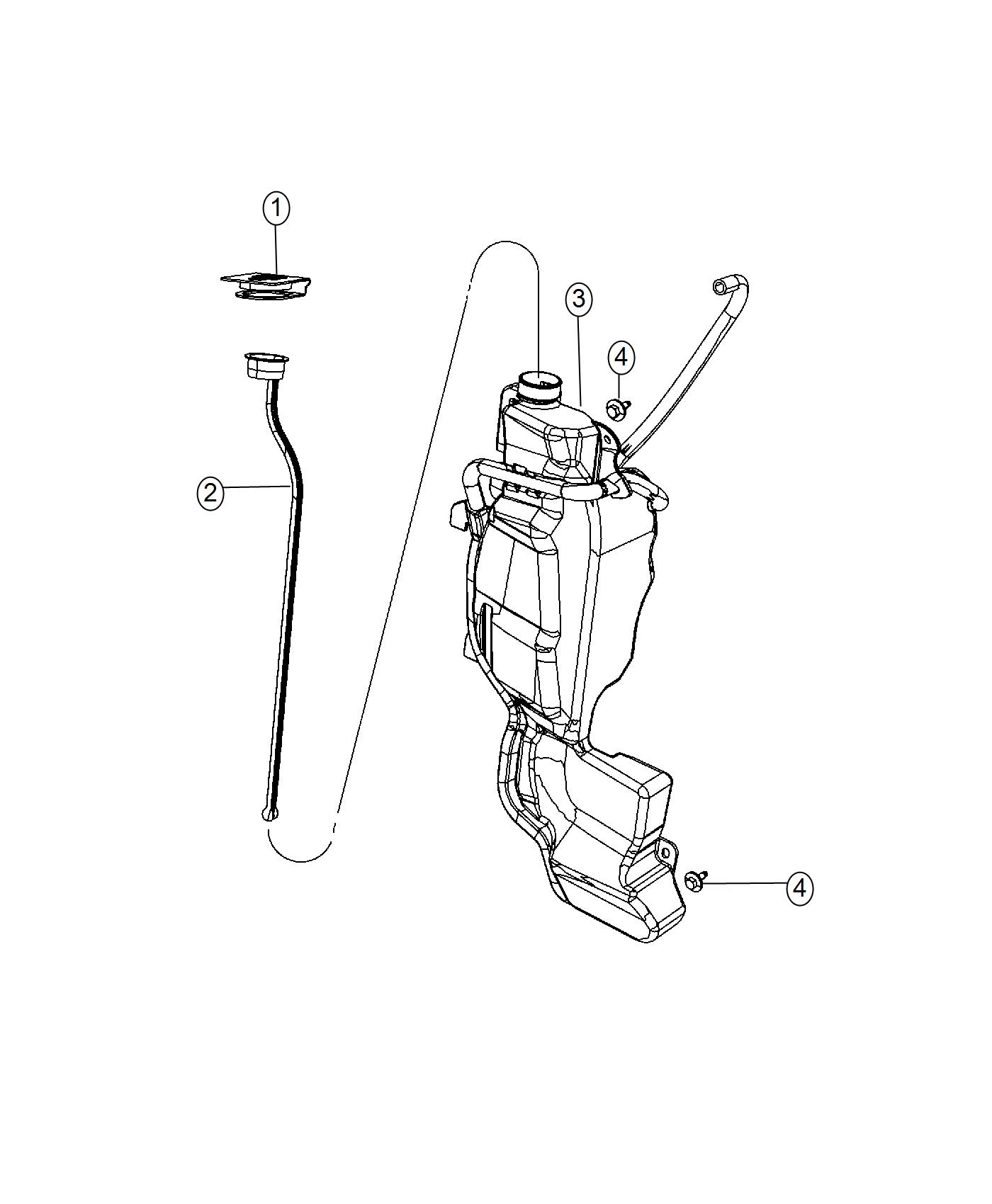 Coolant Recovery Bottle. Diagram