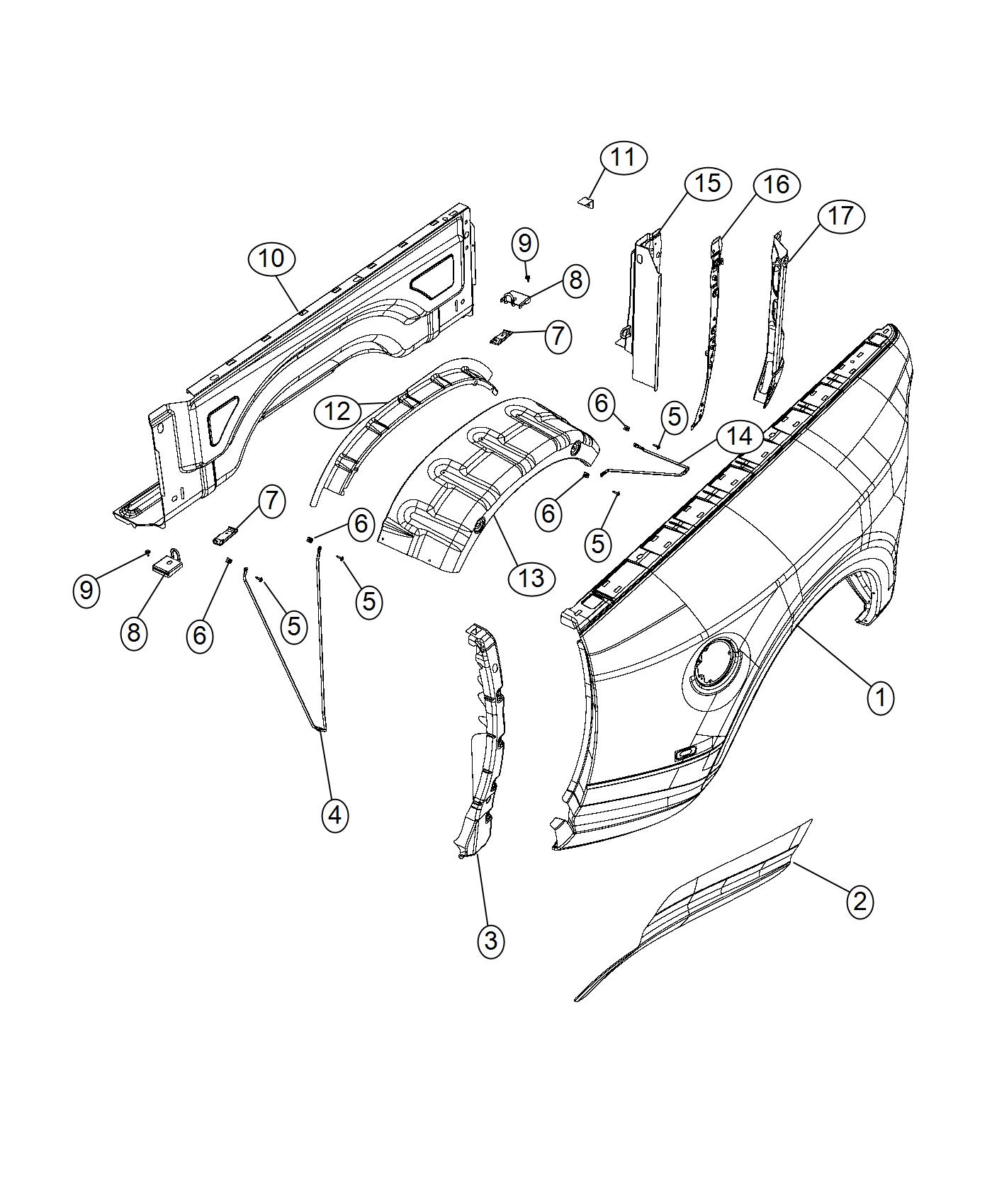 Diagram Pick Up Box. for your 2020 Ram 2500   