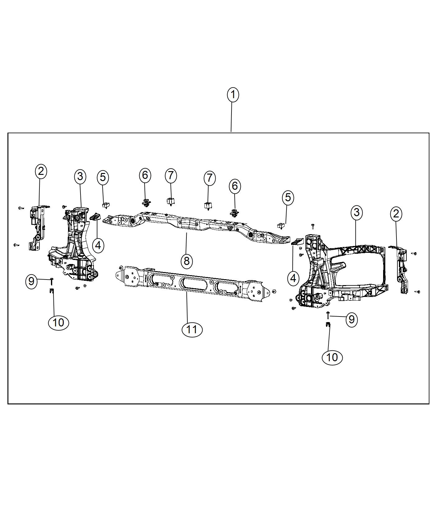 Diagram Radiator Support. for your Ram 2500  