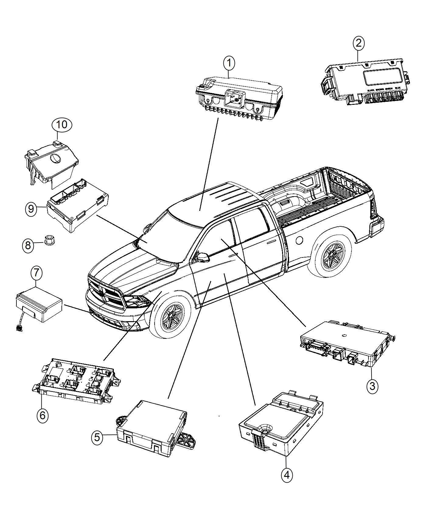 Diagram Modules, Body. for your 2022 Ram 1500   