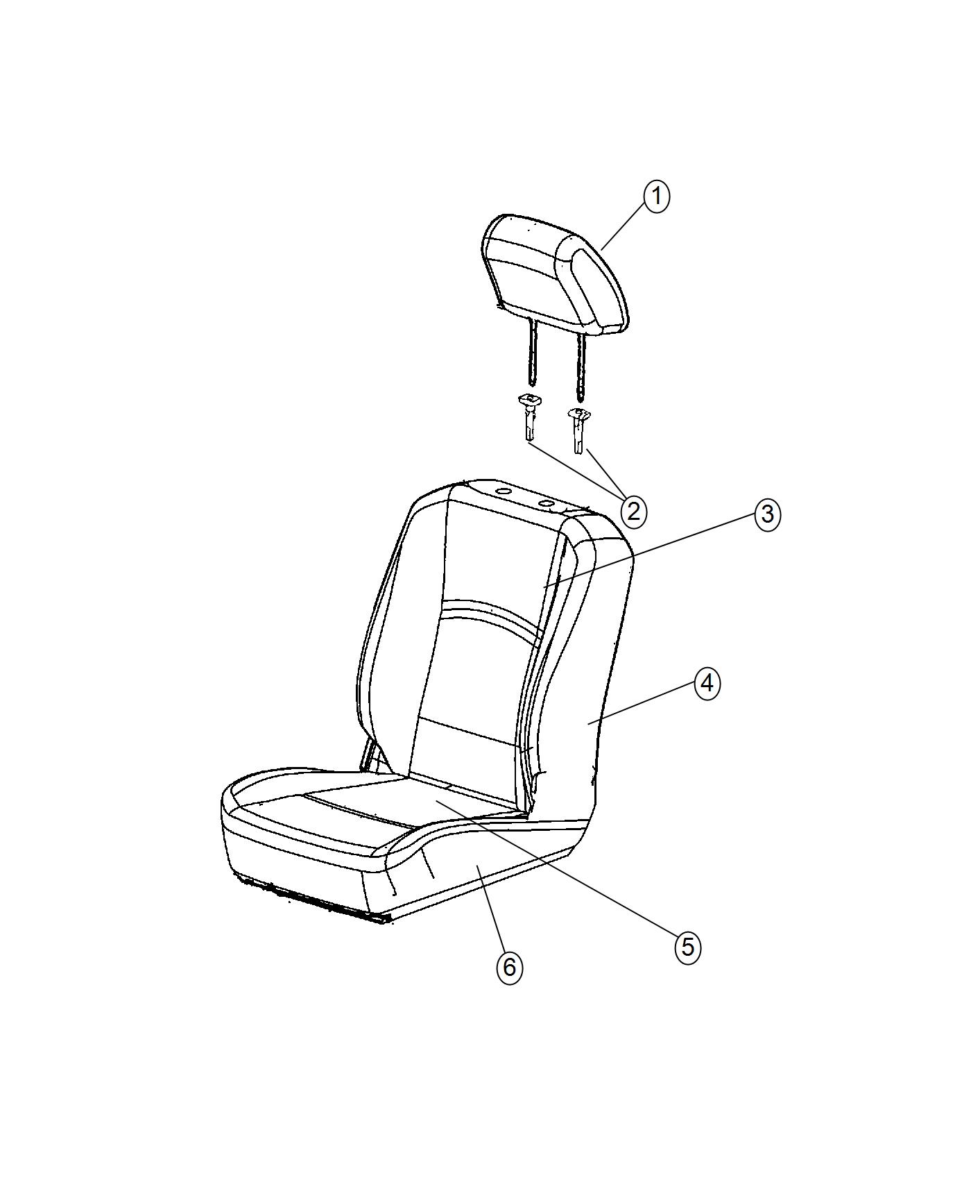 Diagram Front Seat - Bucket. for your 2003 Chrysler 300  M 