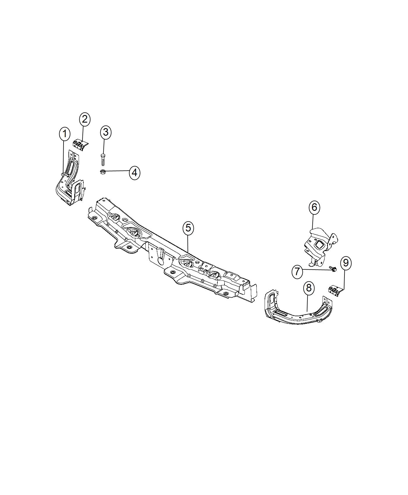 Diagram Radiator Support. for your Ram ProMaster City  