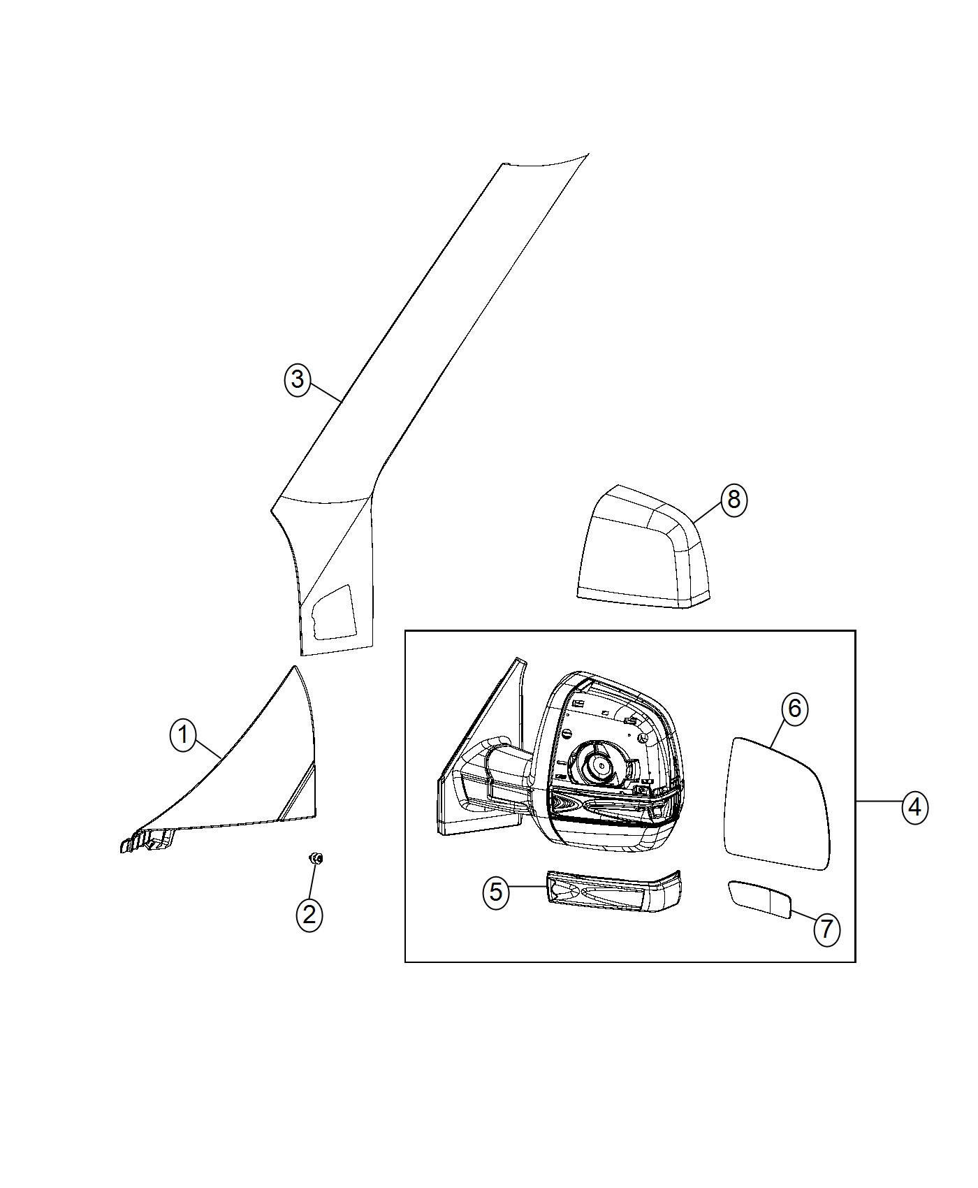 Exterior Mirrors. Diagram