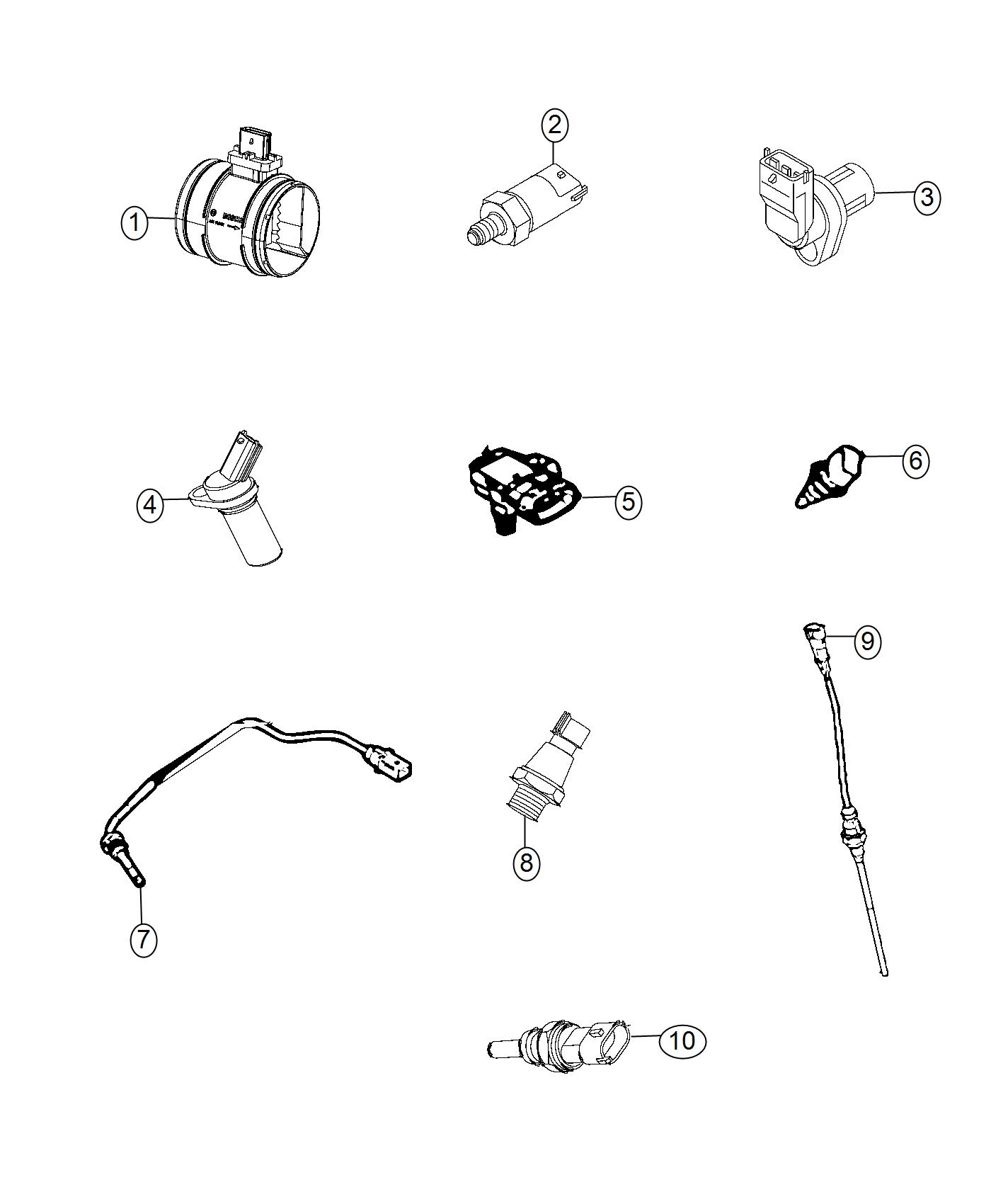 Diagram Sensors, Engine. for your 2006 Dodge Charger   