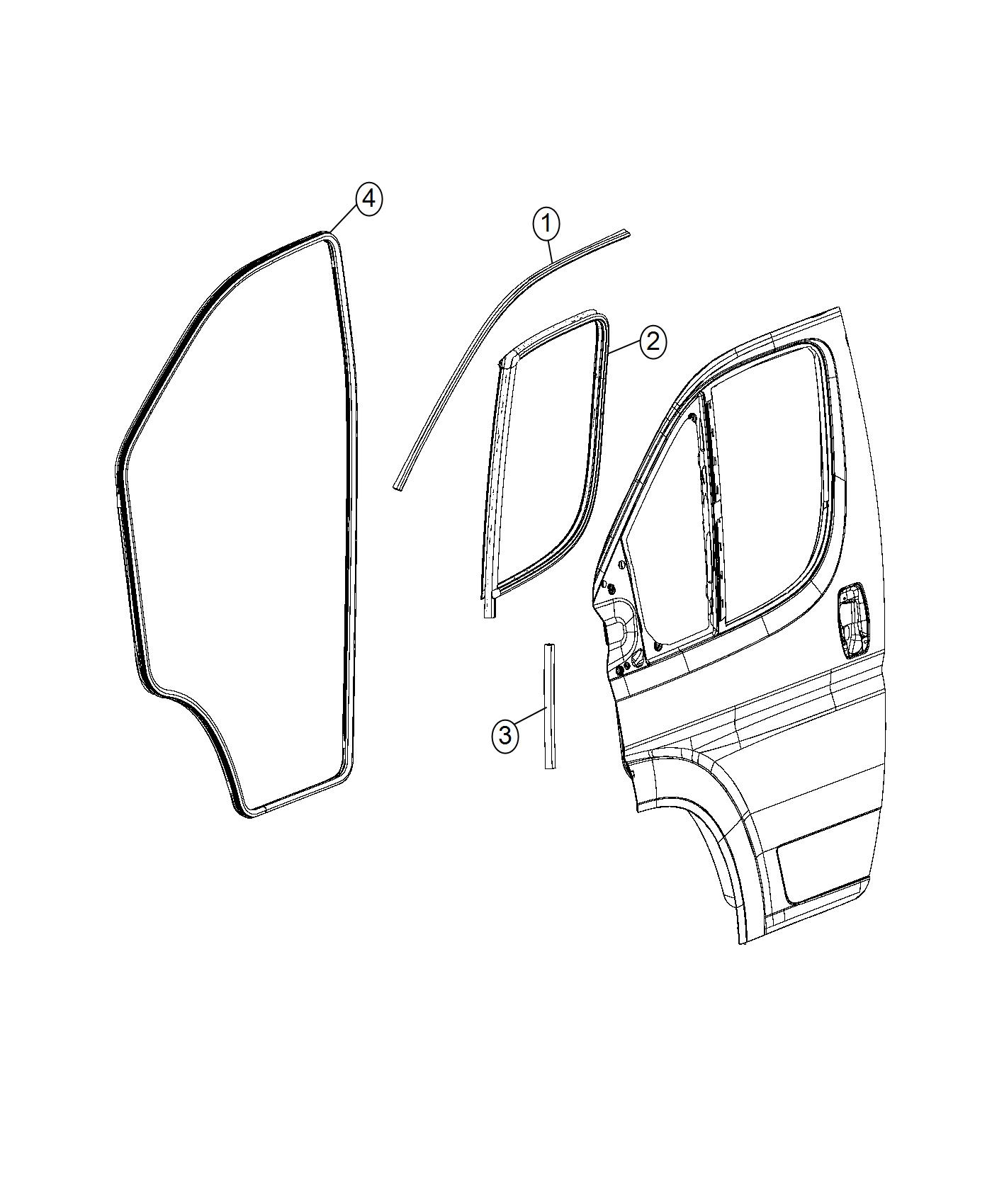 Diagram Weatherstrips, Front Door. for your 2008 Jeep Liberty   