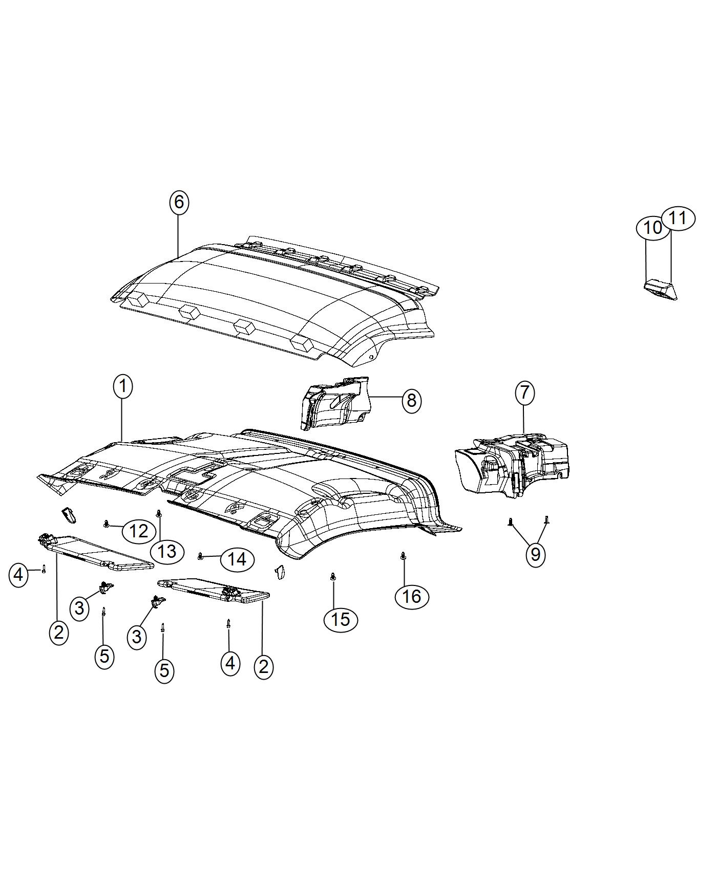 Diagram Headliners. for your Ram ProMaster  