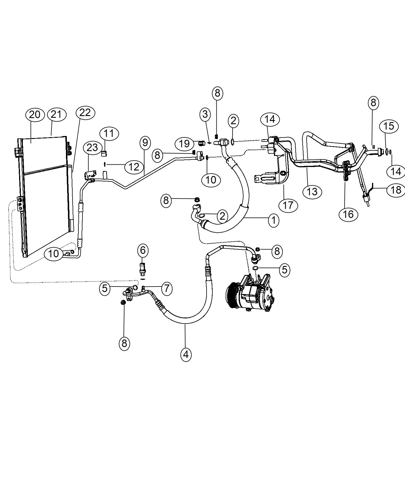 Diagram A/C Plumbing. for your Dodge