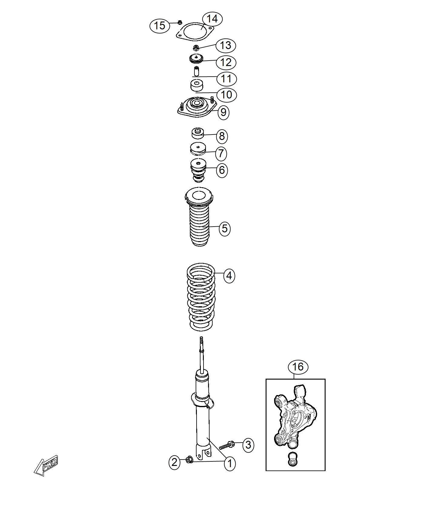 Diagram Suspension, Rear. for your 2003 Chrysler 300  M 