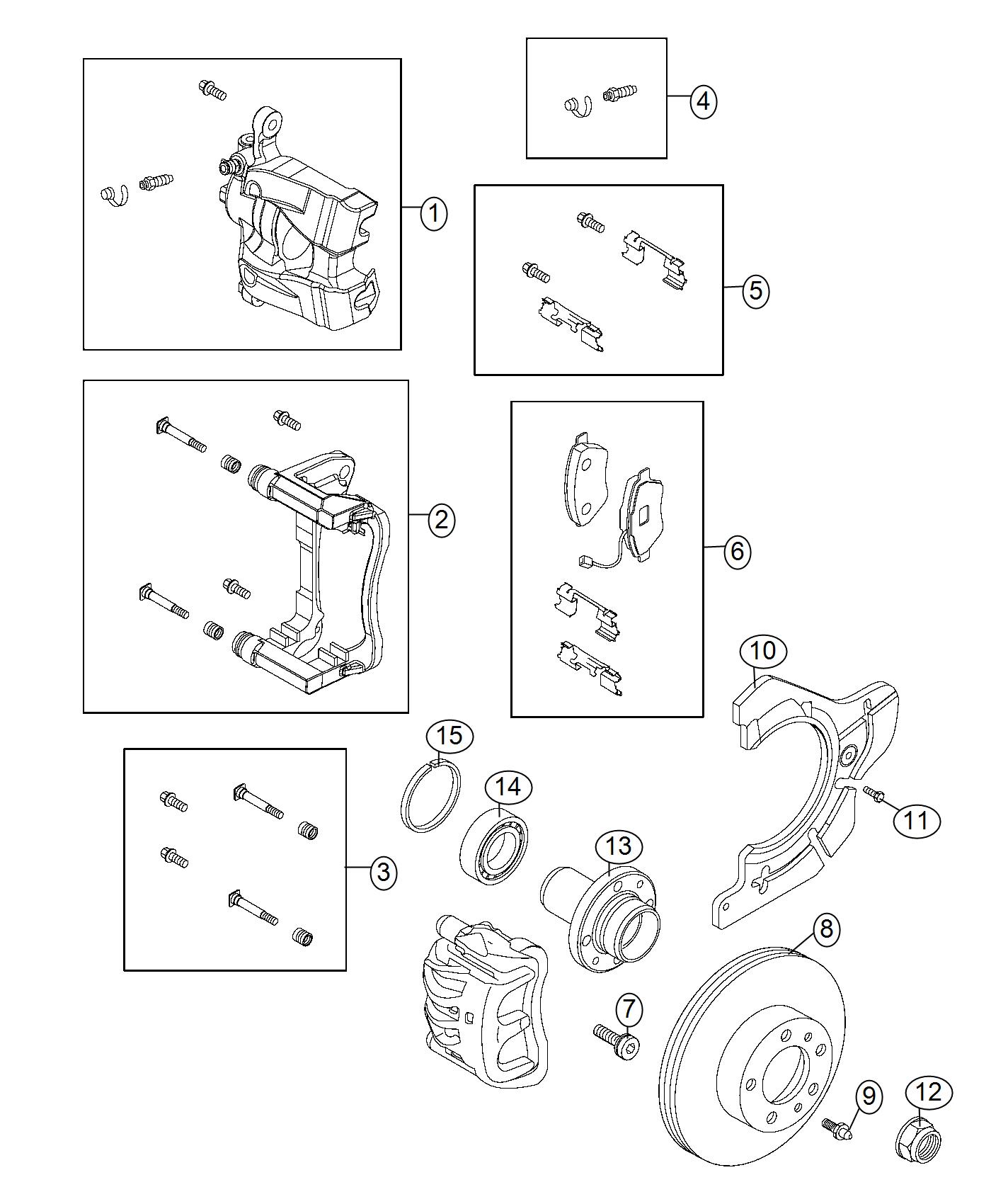 Diagram Brakes, Front. for your Dodge