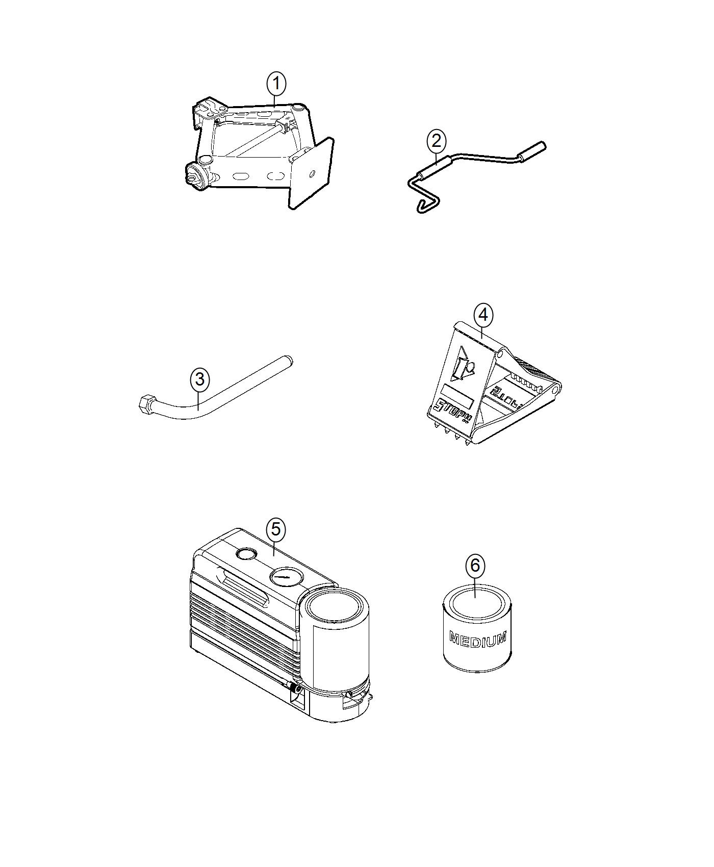 Diagram Jack Assembly And Tools. for your Jeep Grand Cherokee  