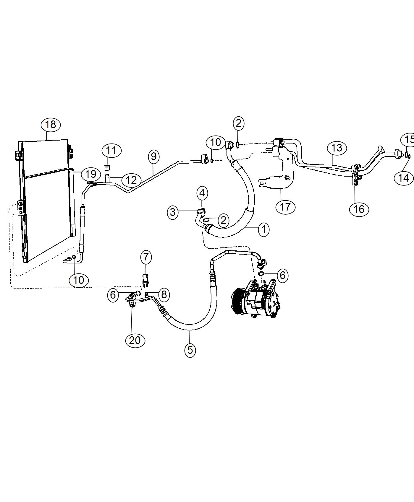 Diagram A/C Plumbing. for your Jeep