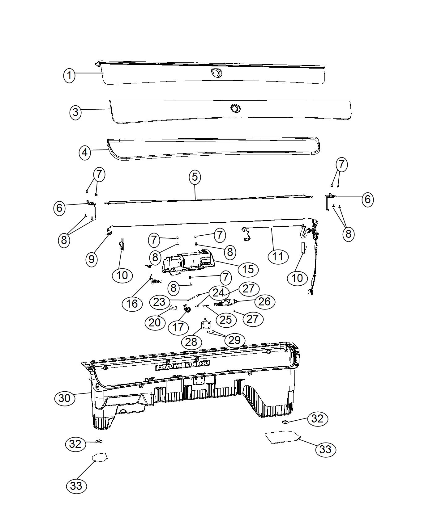 Diagram RAM Box. for your 2016 Ram 2500   