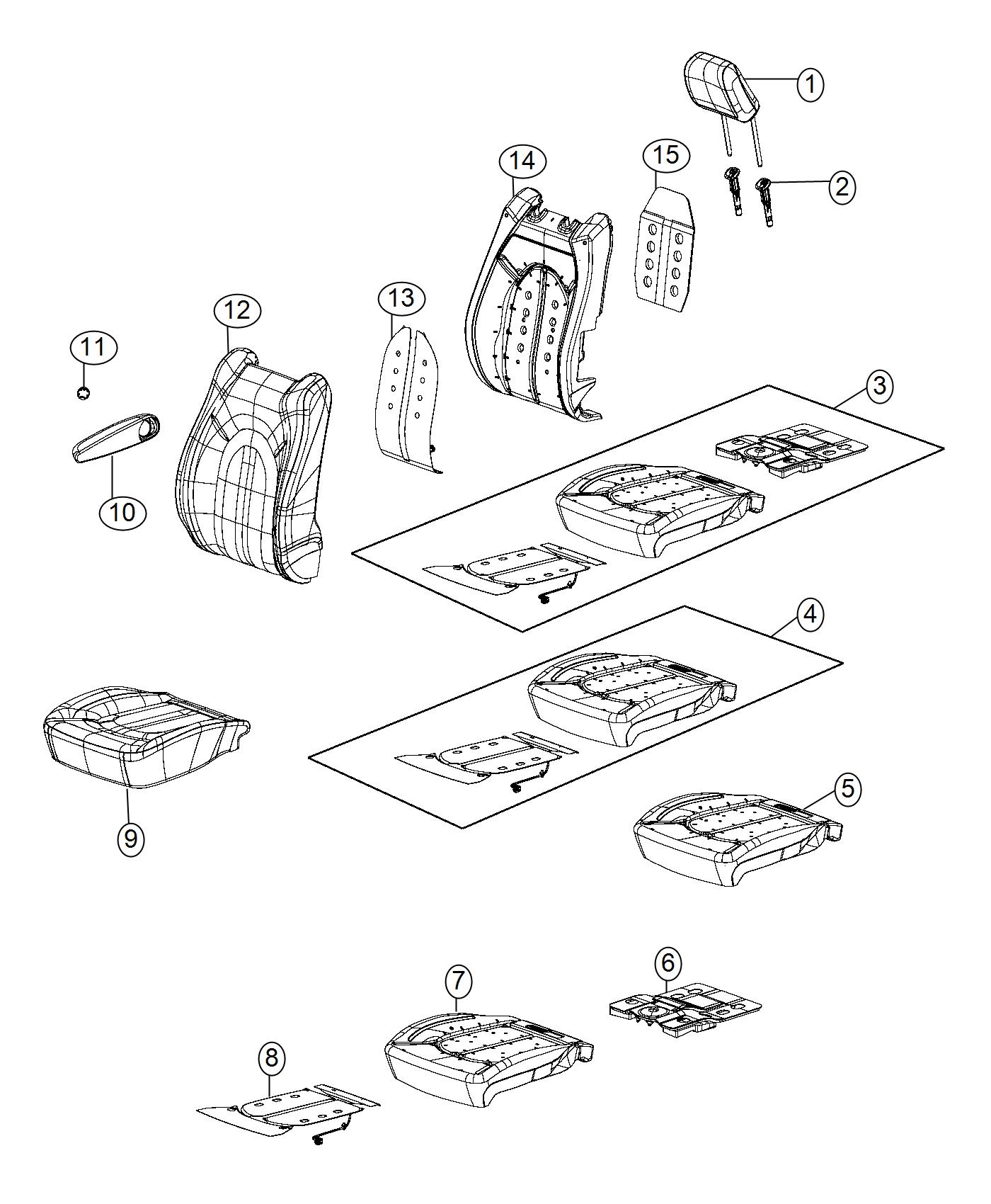 Front Seat - Trim Code [B7]. Diagram